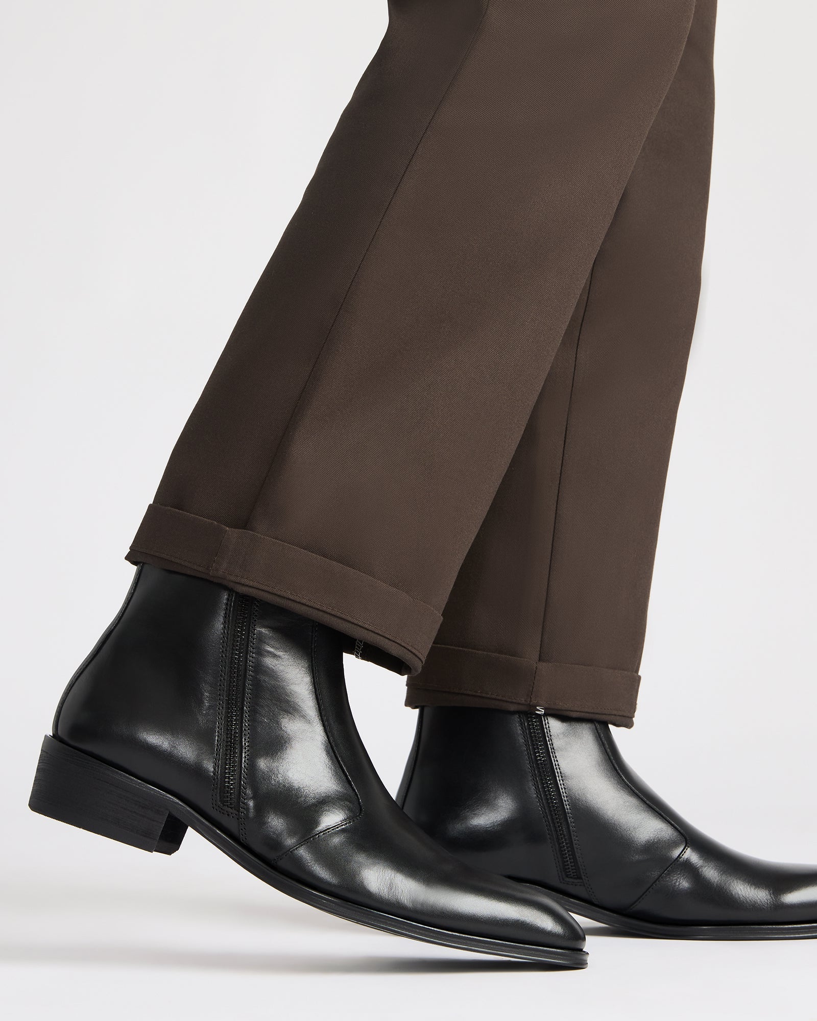 HAYNES Black Leather Men's Ankle Boot Steve Madden HAYNES Black Leather Men's Ankle Boot Steve Madden