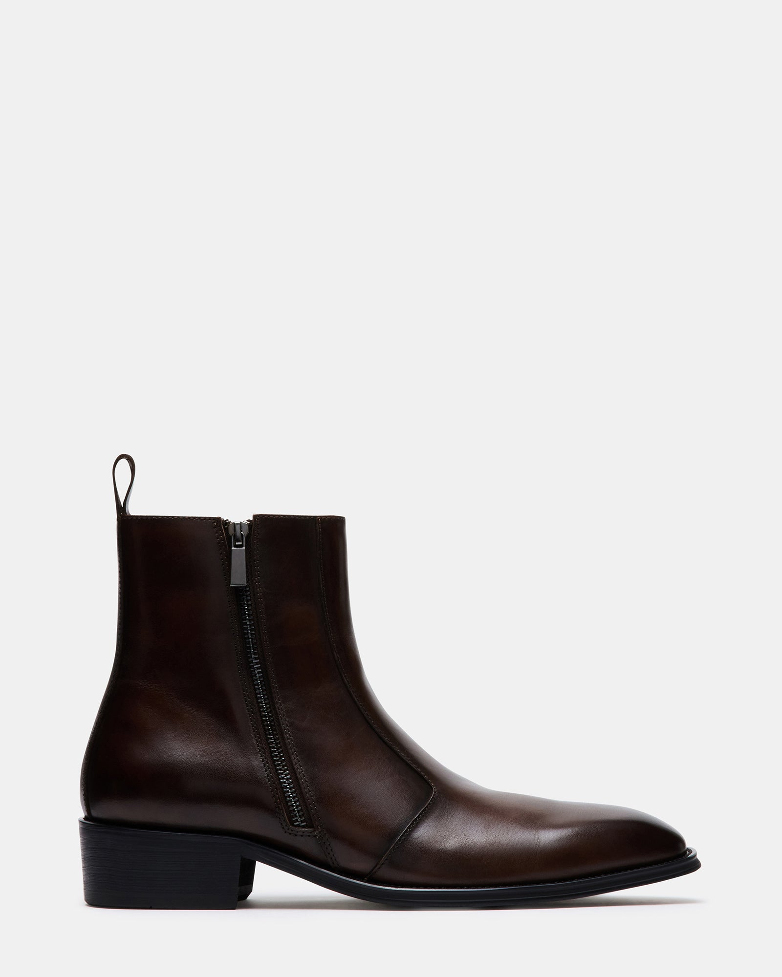 HAYNES Brown Leather Ankle Boot | Men's Boots – Steve Madden