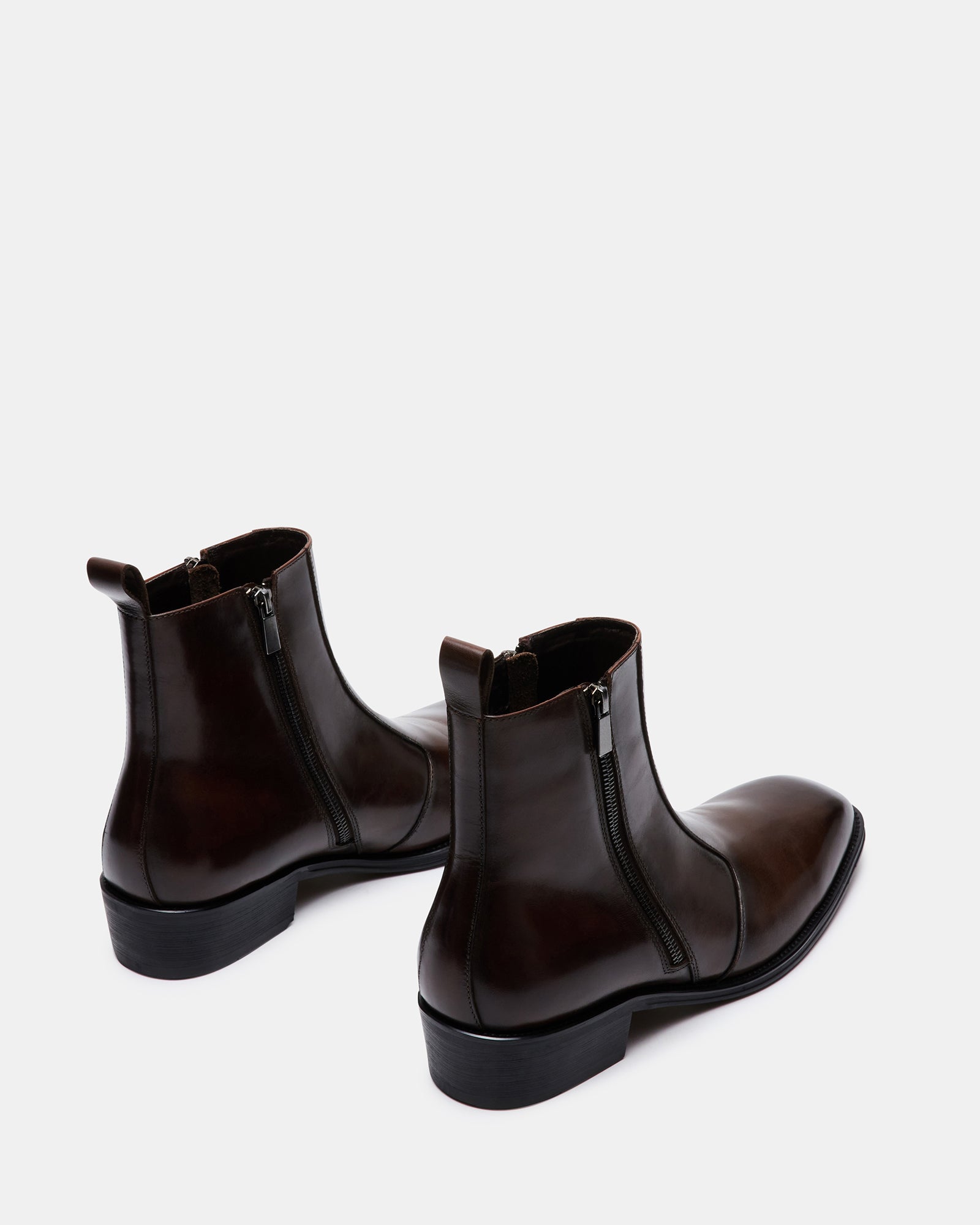 HAYNES Brown Leather Ankle Boot | Men’s Boots – Steve Madden