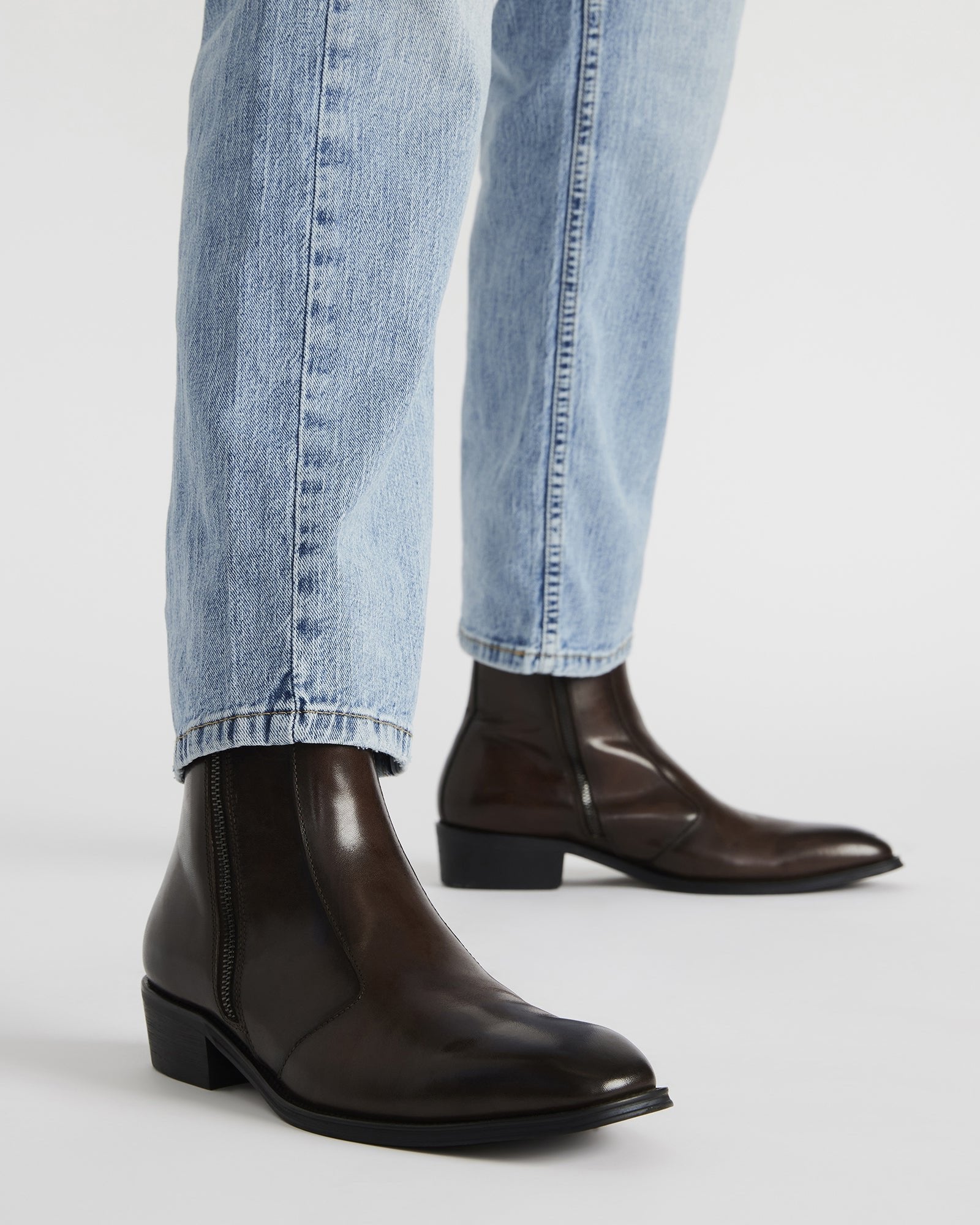 HAYNES Brown Leather Ankle Boot | Men’s Boots – Steve Madden