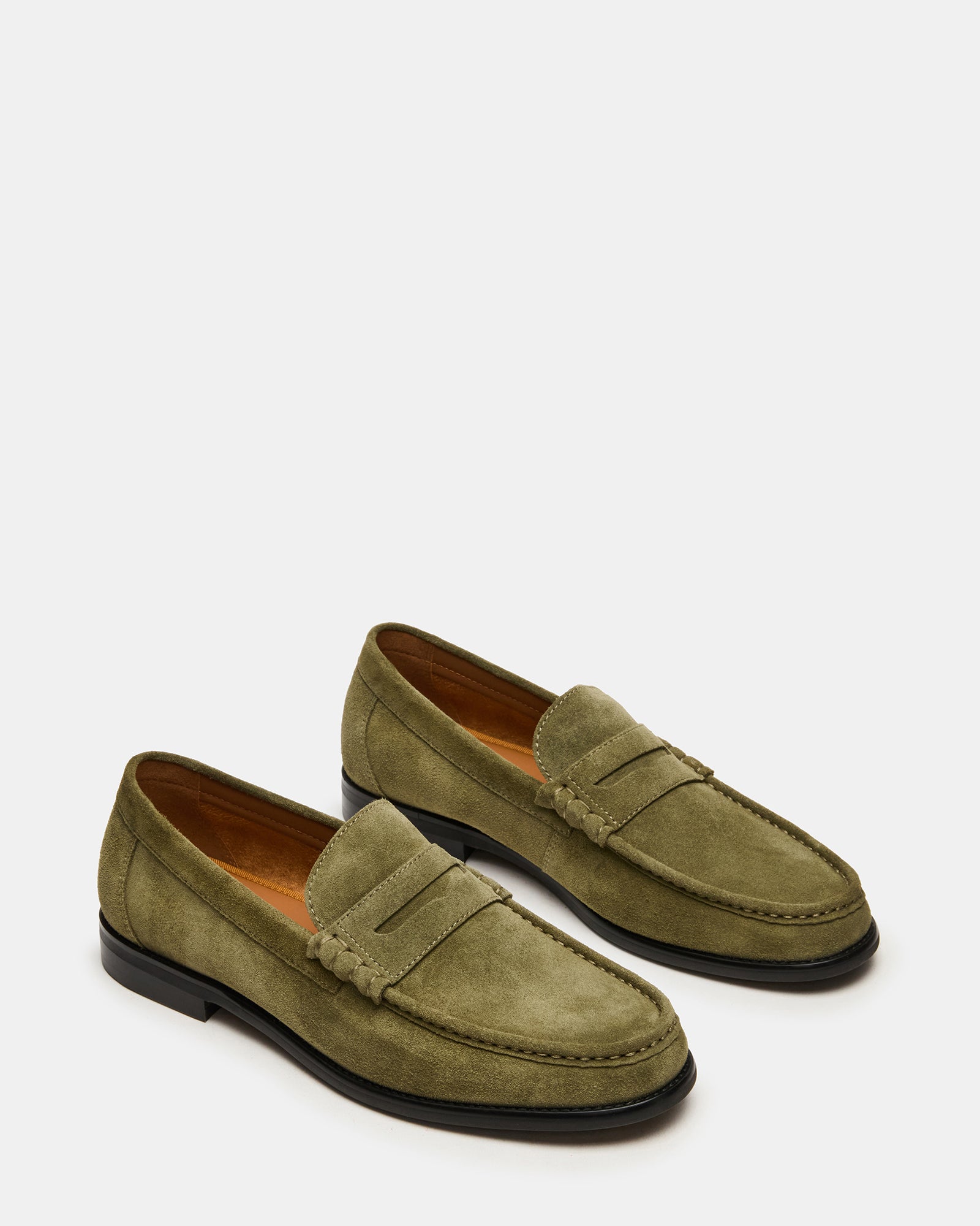 Steve Madden Men's Huckle Slip-On Loafers - Green Suede - Size 11 - Rubber Steve Madden Men's Huckle Slip-On Loafers - Green Suede - Size 11 - Rubber