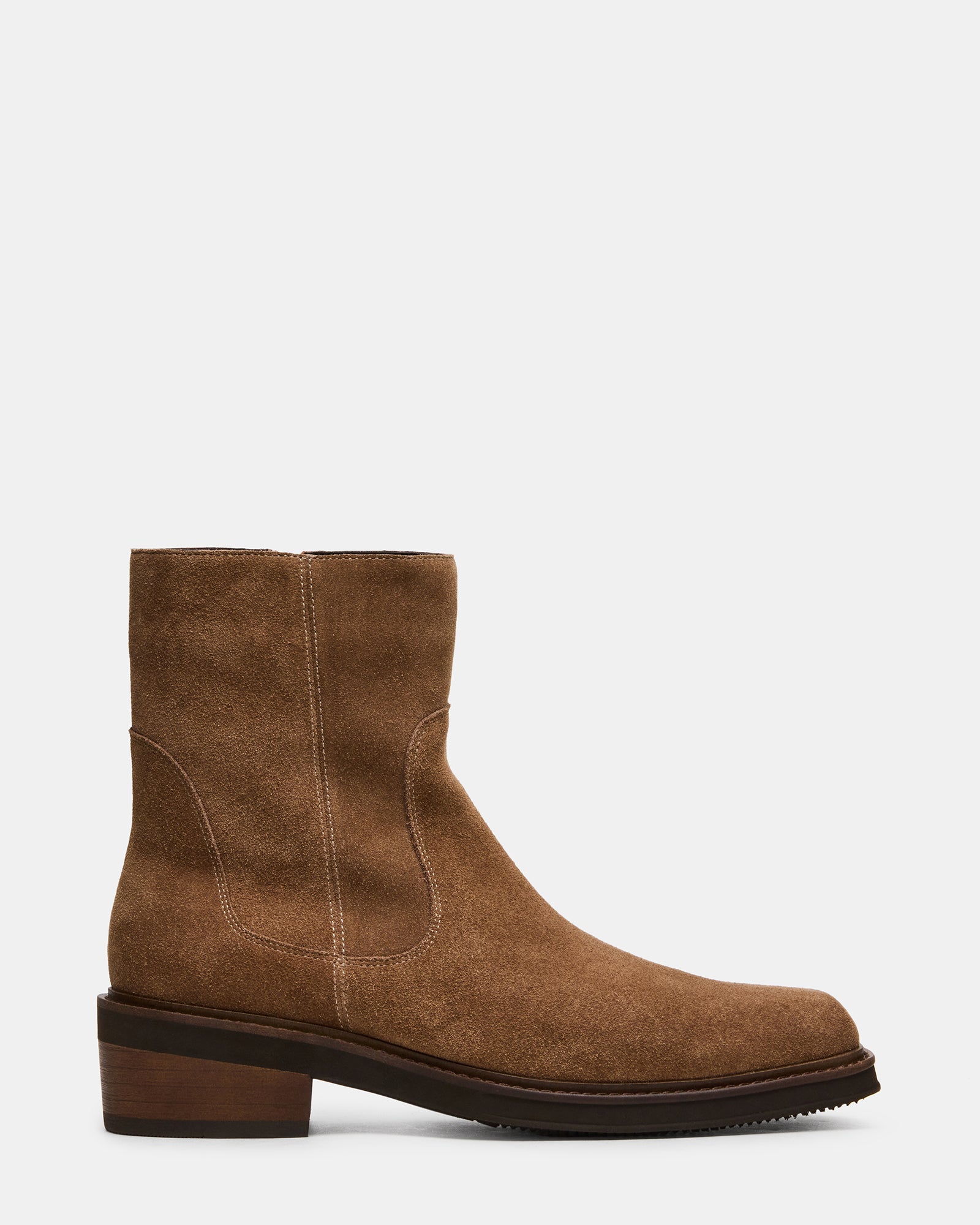 JOSCHI Taupe Suede Square-Toe Men's Ankle Boot | Steve Madden