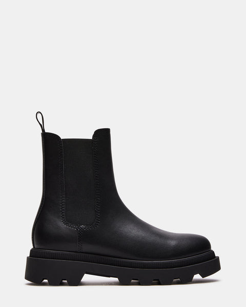 KAIN Black Leather Lug Sole Ankle Boot | Men's Boots – Steve Madden