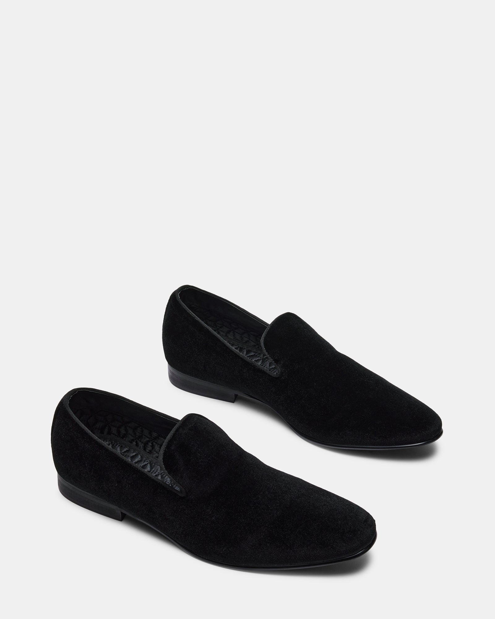 LAIGHT Black Velvet Dress Shoes | Men's Velvet Dress Shoes In Black ...