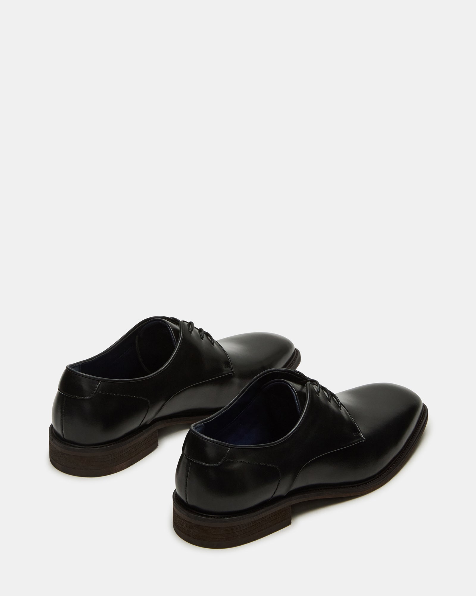 LELAND Black Leather Lace-Up Men's Dress Shoe Steve Madden LELAND Black Leather Lace-Up Men's Dress Shoe Steve Madden