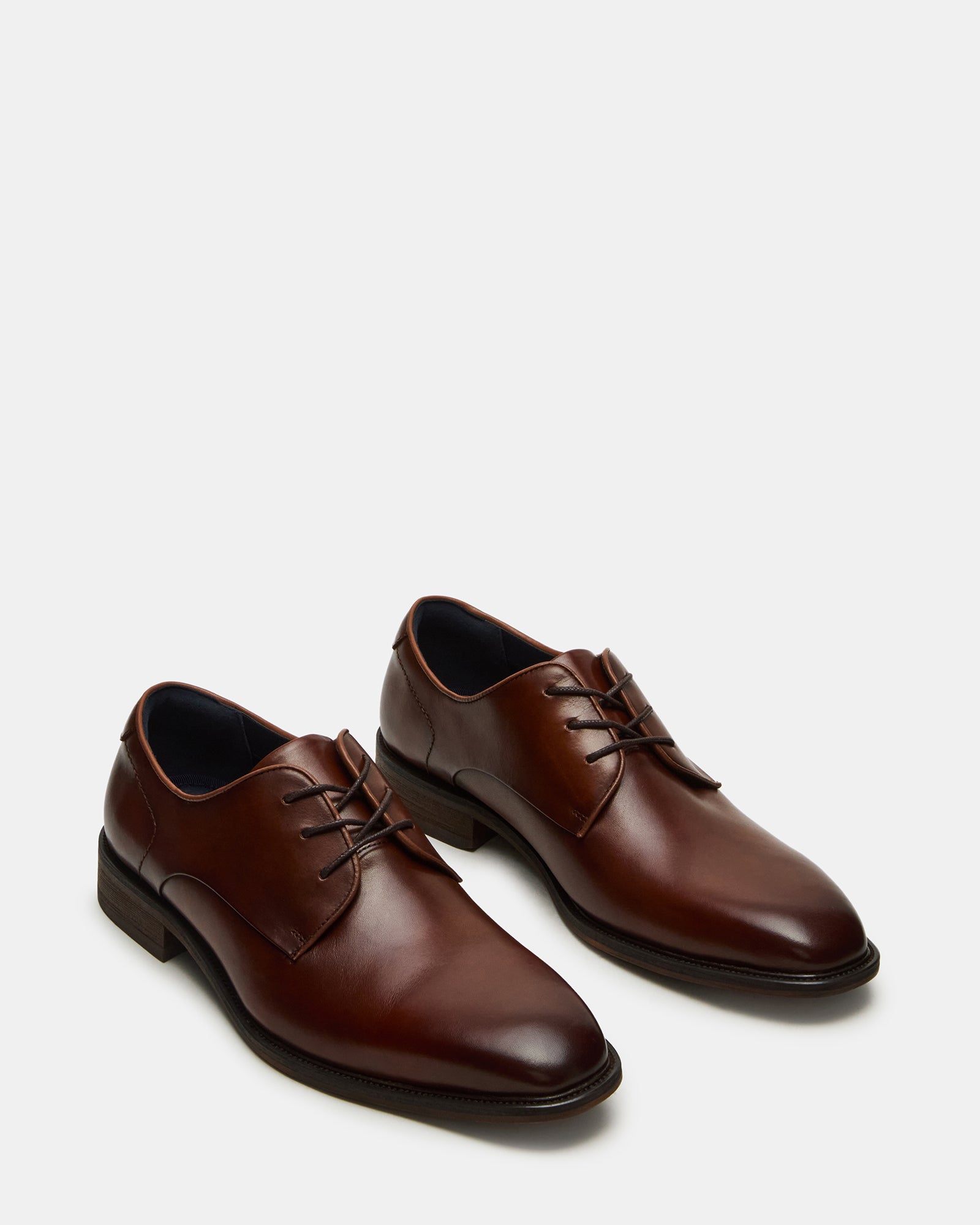 Steve Madden Men's Leland Lace-Up Dress Shoes - Tan - Size 9 - Leather Steve Madden Men's Leland Lace-Up Dress Shoes - Tan - Size 9 - Leather