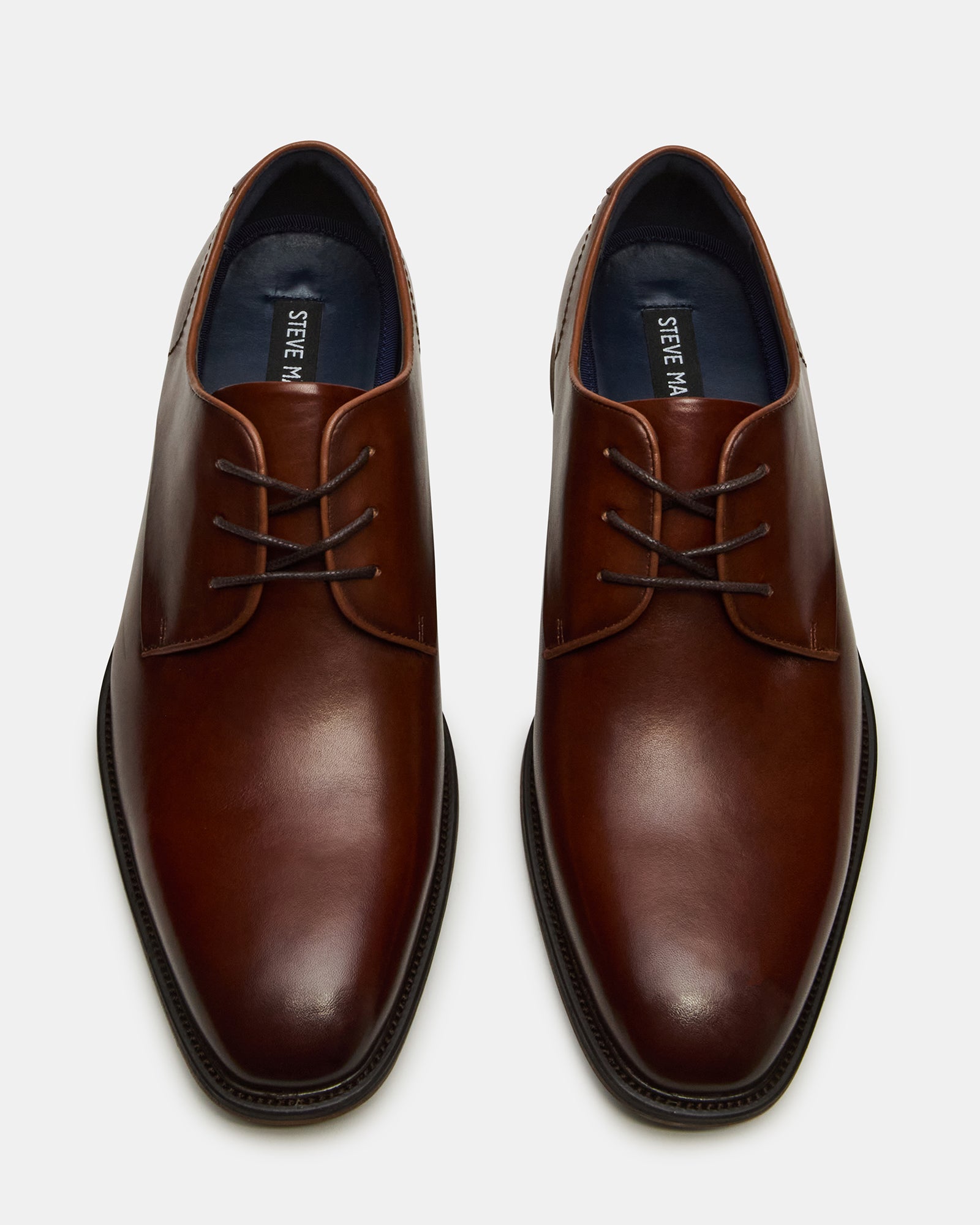 Steve Madden Men's Leland Lace-Up Dress Shoes - Tan - Size 9 - Leather Steve Madden Men's Leland Lace-Up Dress Shoes - Tan - Size 9 - Leather