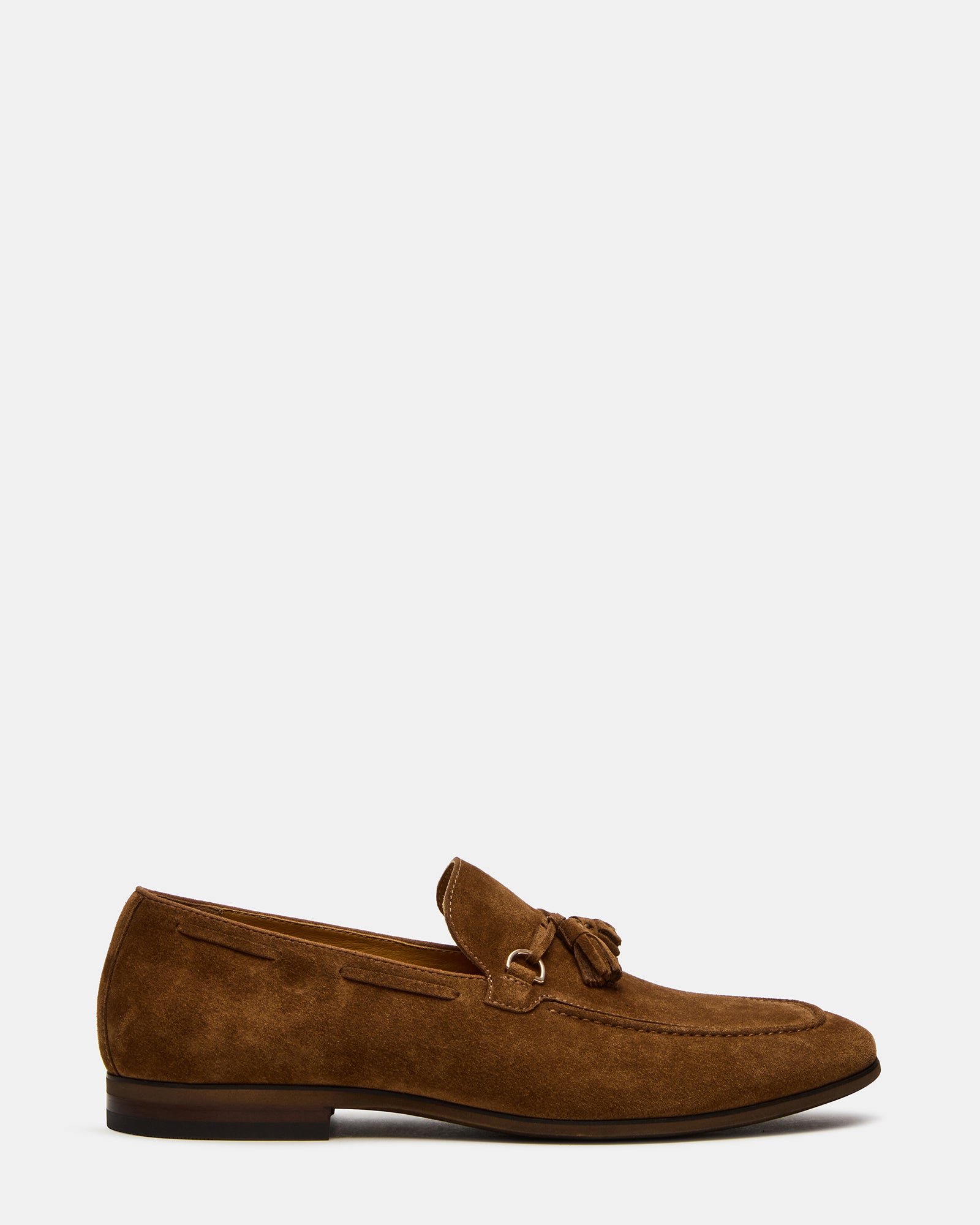 LOGAN Cognac Suede Tassel Slip-On Men's Loafer | Steve Madden