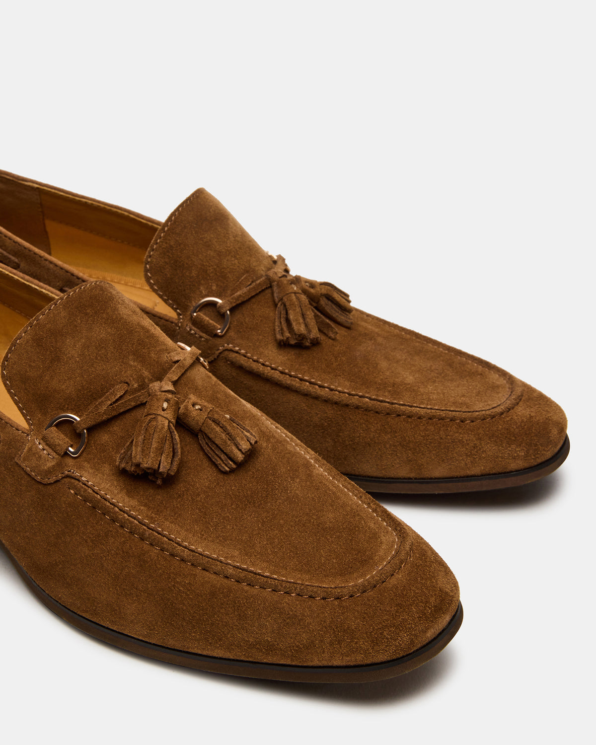 Steve Madden Mens Suede Eddie Oxfords Cognac Size 11.5 ESTEBAN Cognac Lace-Up Perforated Oxford Men main image 3