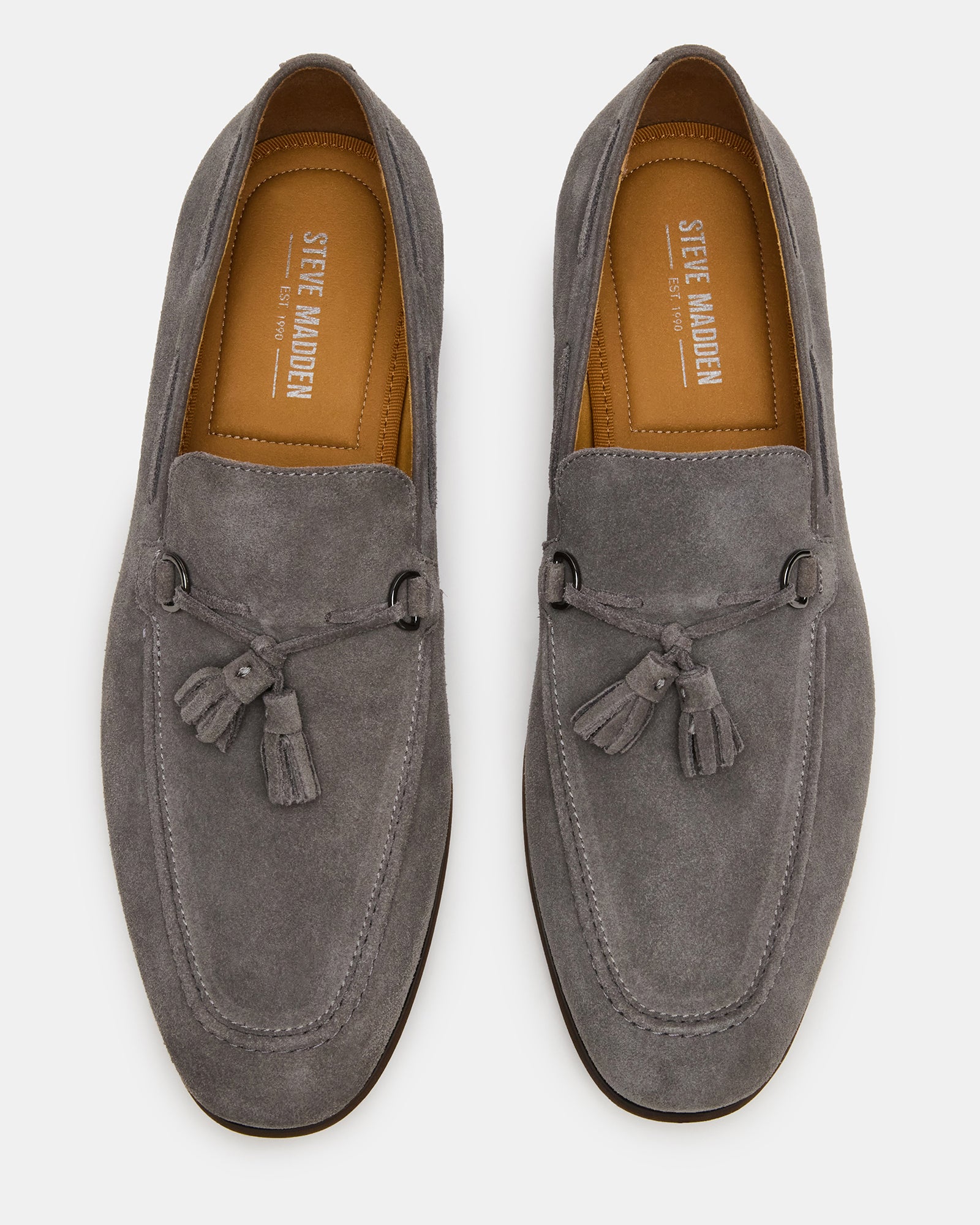 Steve Madden Men's Logan Slip-On Loafers - Light Grey Suede - Size 10.5 Steve Madden Men's Logan Slip-On Loafers - Light Grey Suede - Size 10.5