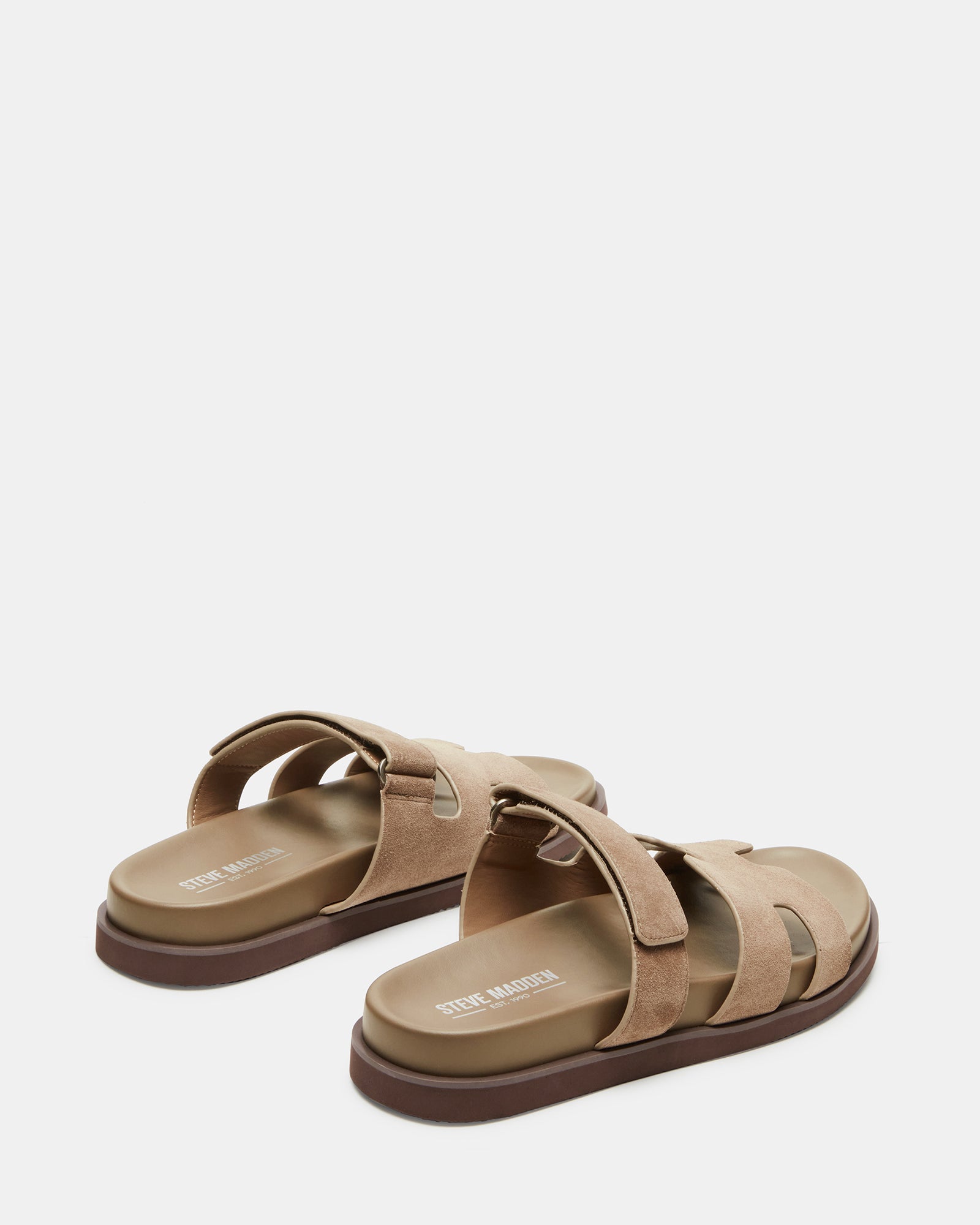 Steve Madden Maiven Sandali Uomo In Camoscio | Colore Tortora, Taglia 45 EU | Design A H
