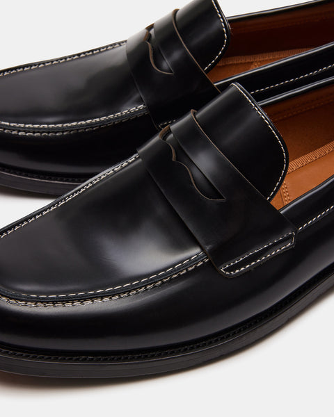 NATAN Black Leather Dress Loafer | Men's Loafers – Steve Madden