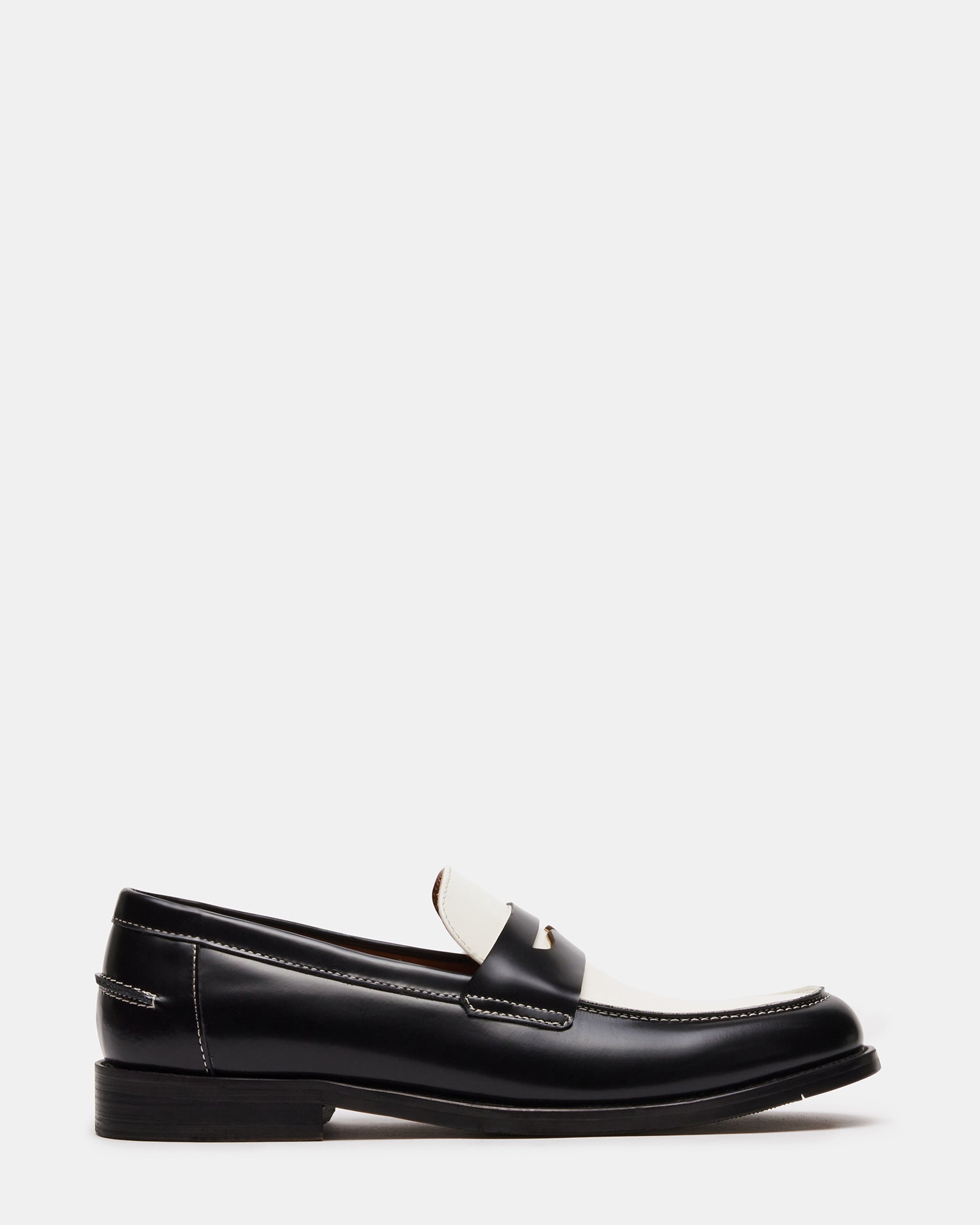NATAN Black White Leather Dress Loafer | Men's Loafers – Steve Madden