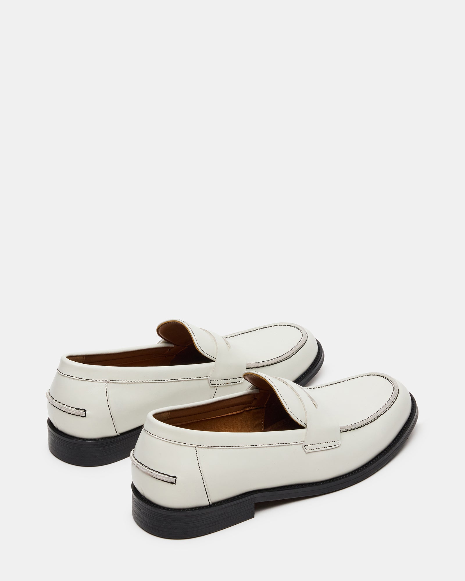 Steve Madden Women's Natan White Slip-On Loafers - Size 9 Steve Madden Women's Natan White Slip-On Loafers - Size 9