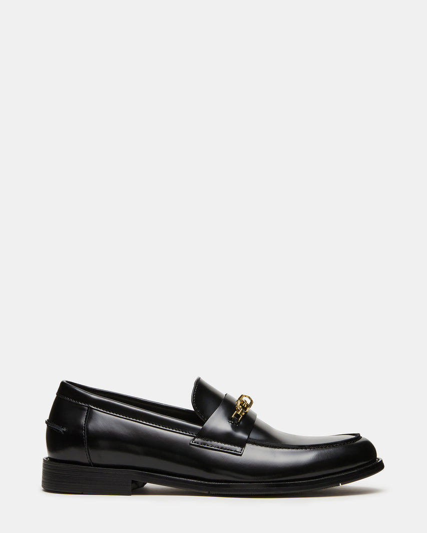 NEVINN Black Slip-On Dress Men's Loafer | Steve Madden