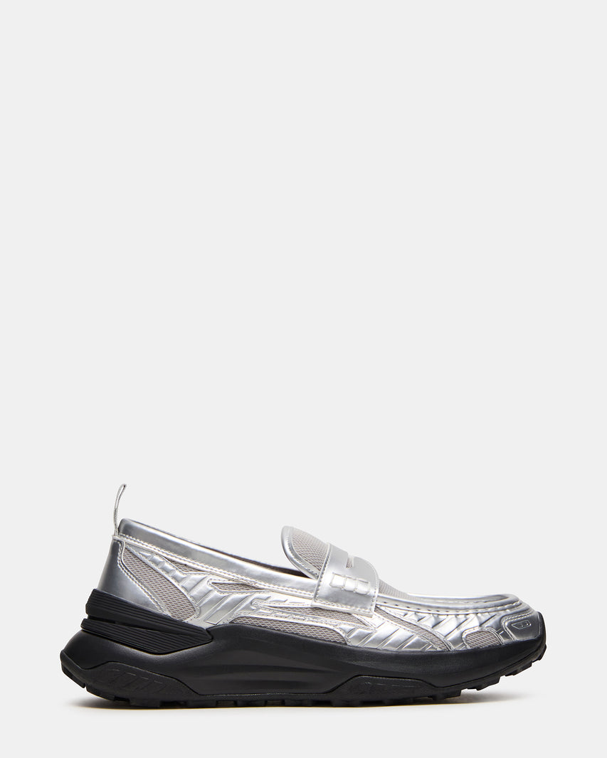 PARRISH Silver Low-Top Slip-On Men's Sneaker | Steve Madden