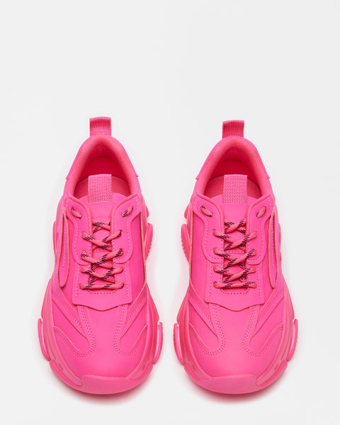 Possession Pink Neon Platform Sneaker | Women'S Lace Up Sneakers – Steve  Madden