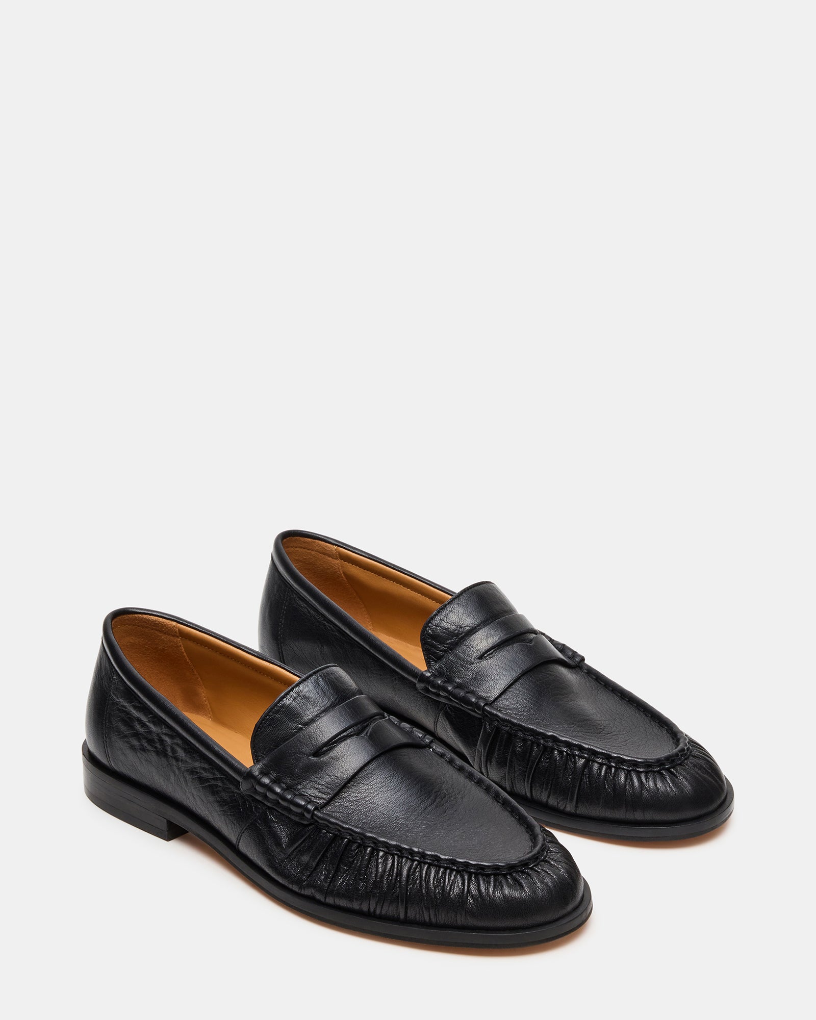 Steve Madden Men's Quincey Slip-On Loafers - Black - Size 8.5 - Leather Steve Madden Men's Quincey Slip-On Loafers - Black - Size 8.5 - Leather