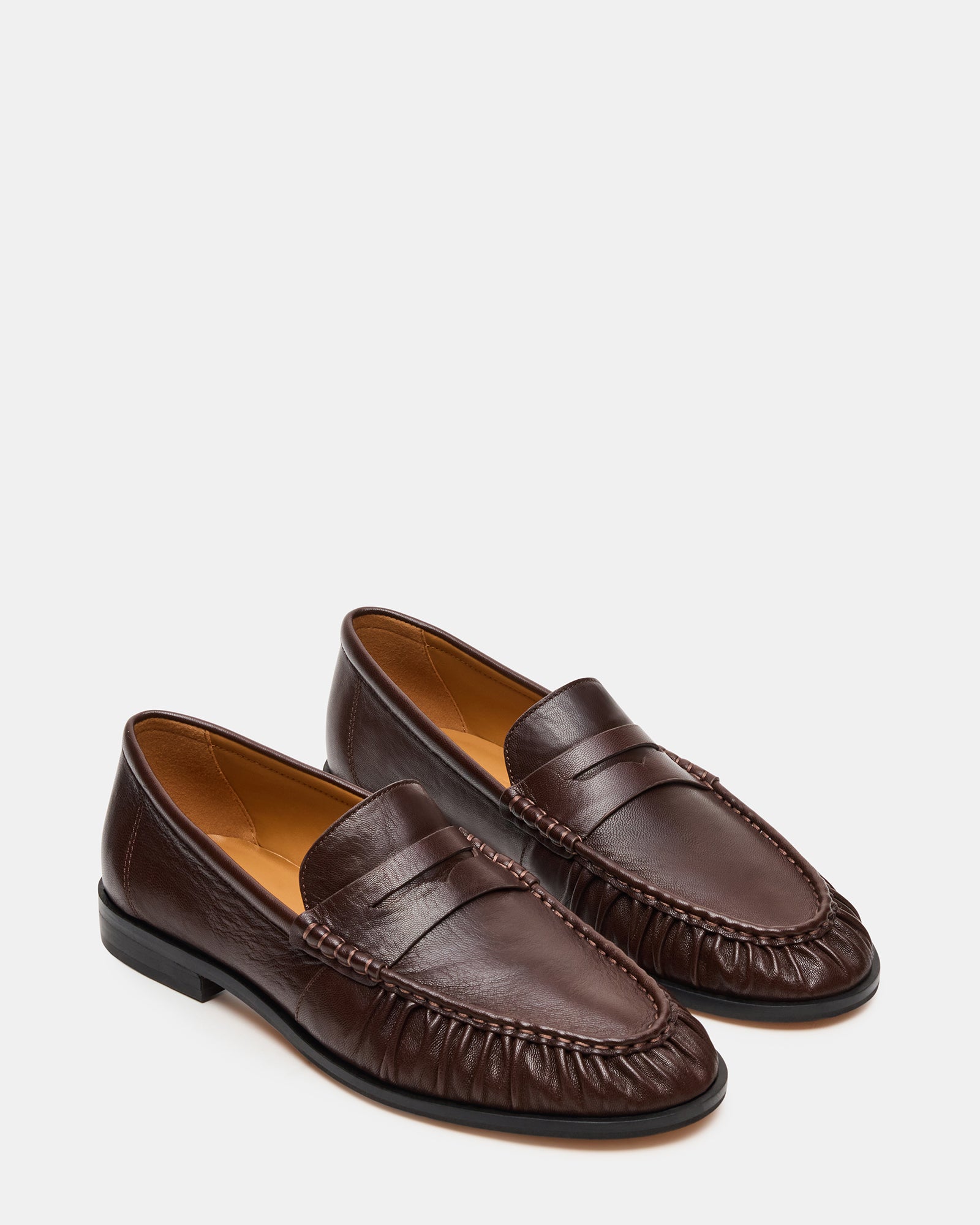QUINCEY Brown Leather Slip-On Men's Loafer Steve Madden QUINCEY Brown Leather Slip-On Men's Loafer Steve Madden