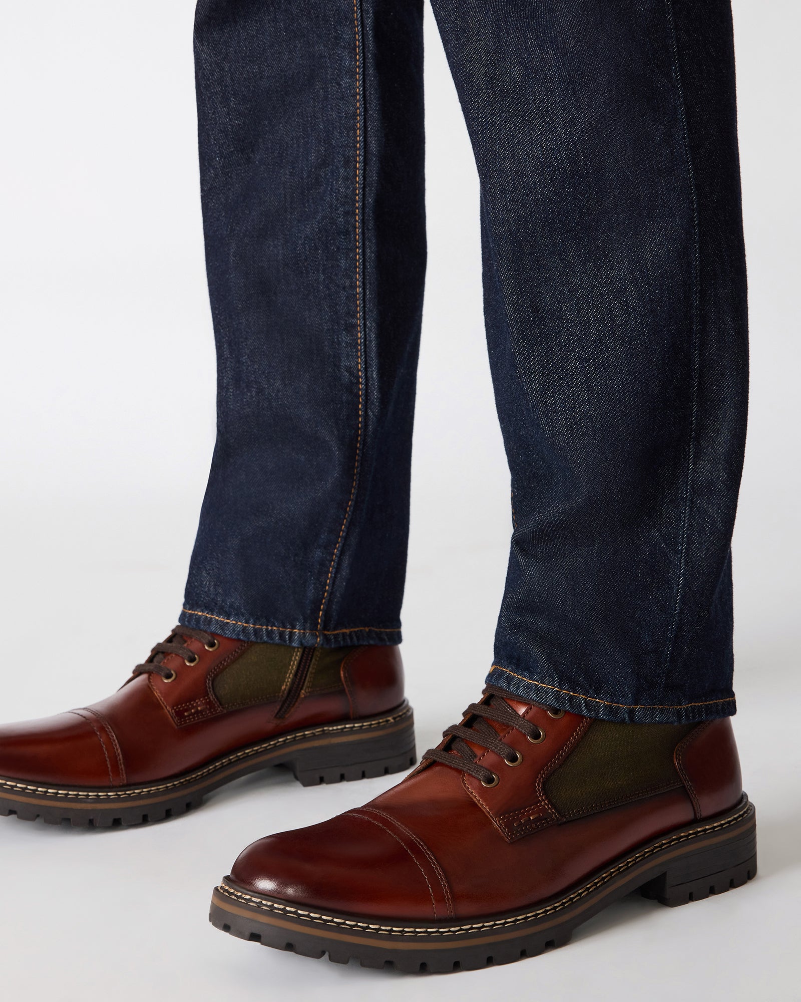 Steve Madden Men's Reid Lace-Up Boots - Cognac - Size 12