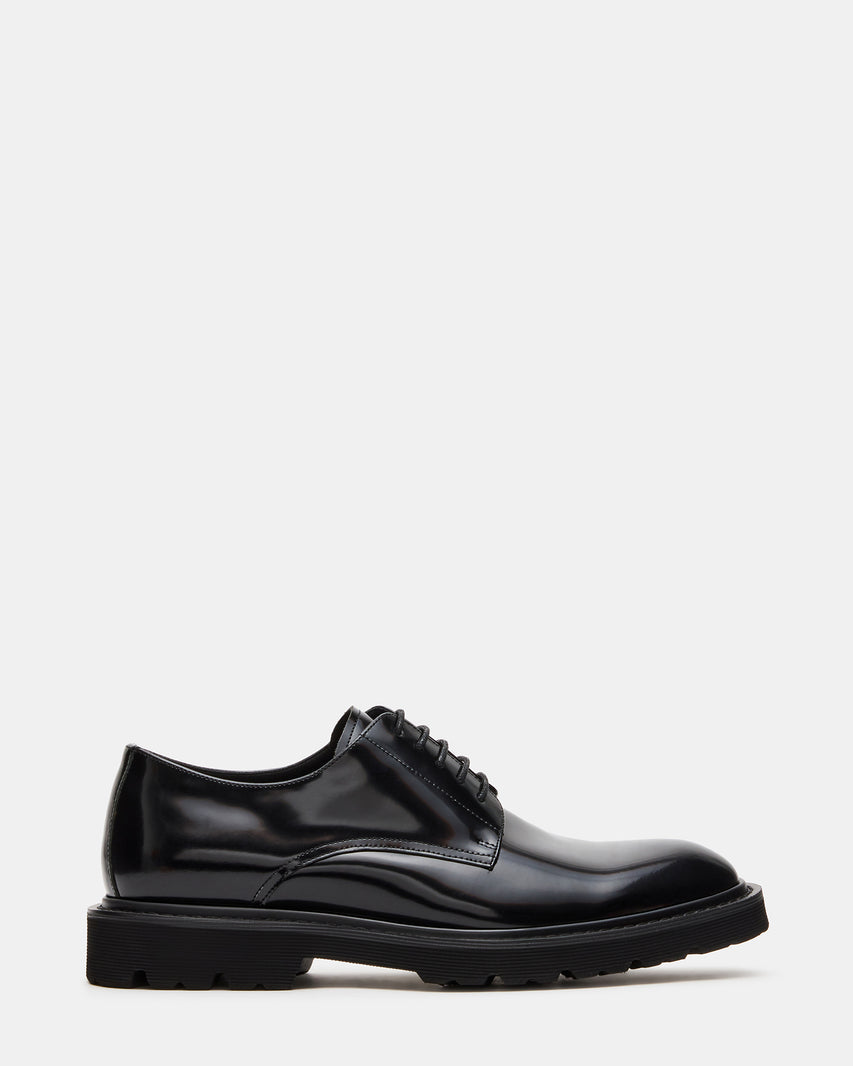 RICOTTA Black Box Lace-Up Derby Lug Men's Dress Shoe | Steve Madden