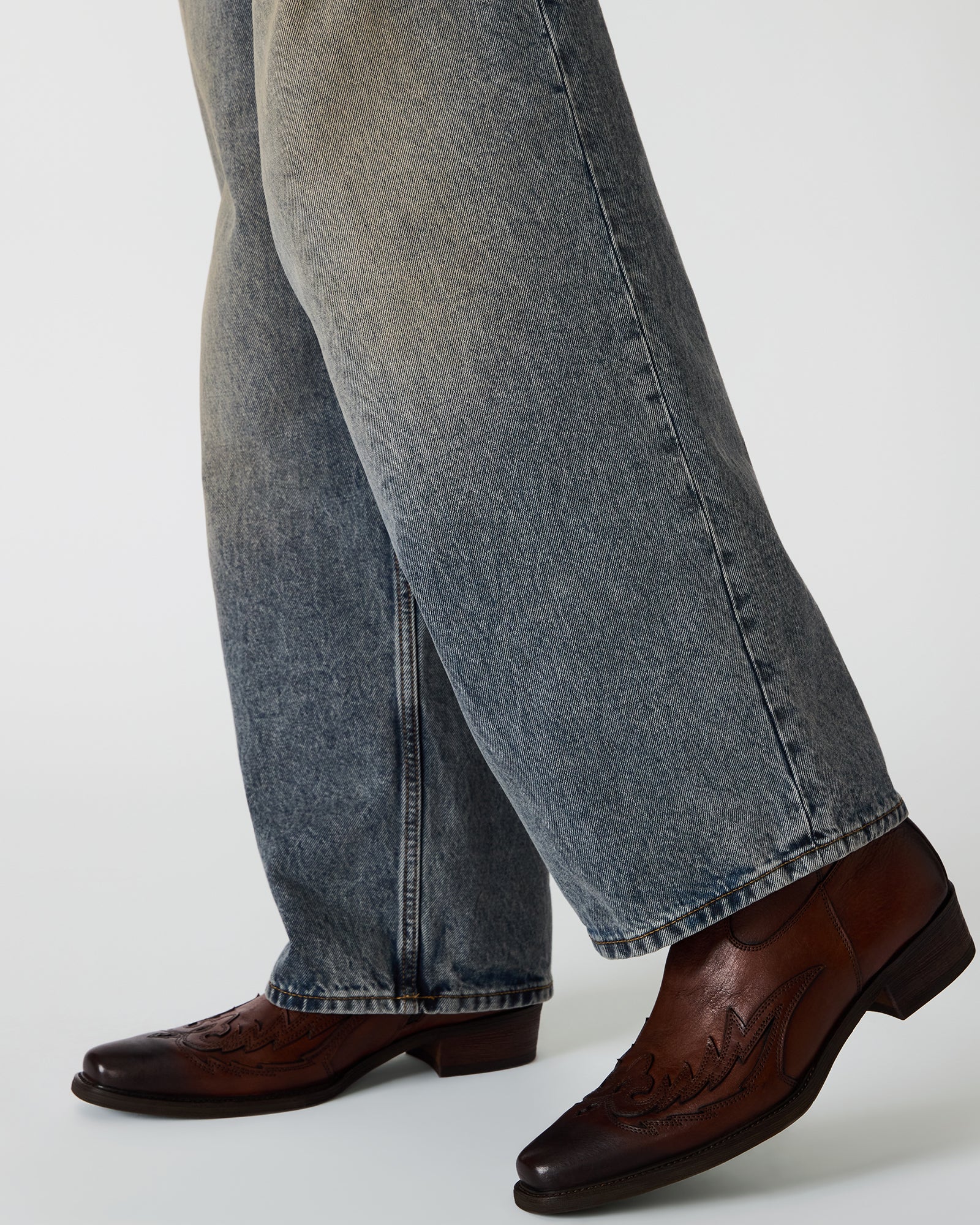 SANTANA Dark Brown Western Men's Ankle Boot – Steve Madden