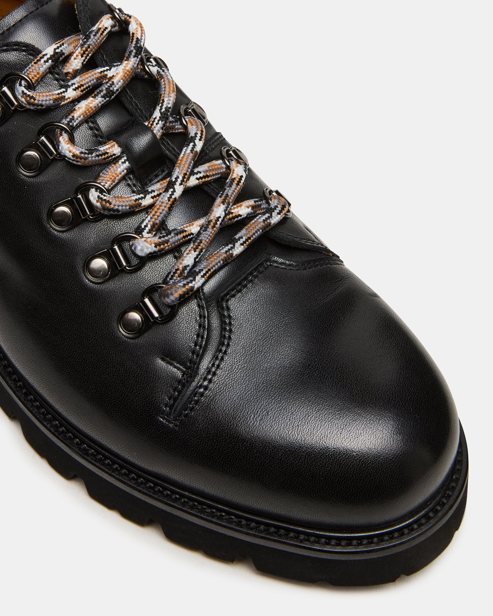 black dress shoes steve madden Steve Madden Men's Leland Lace-Up Dress Shoes - Black - Size 10.5