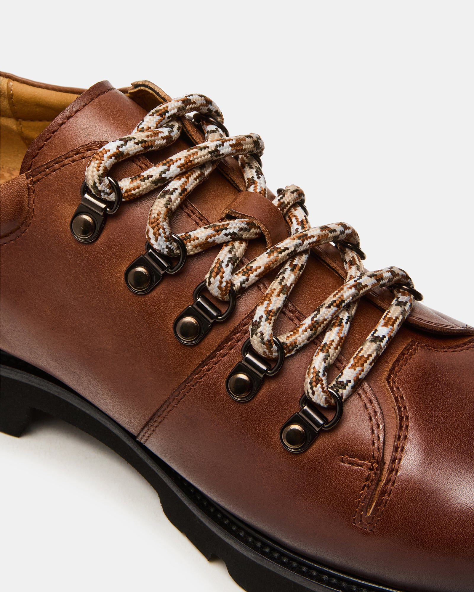 Steve Madden Men's Turbo Lace-Up Dress Shoes - Dark Tan - Size 10.5