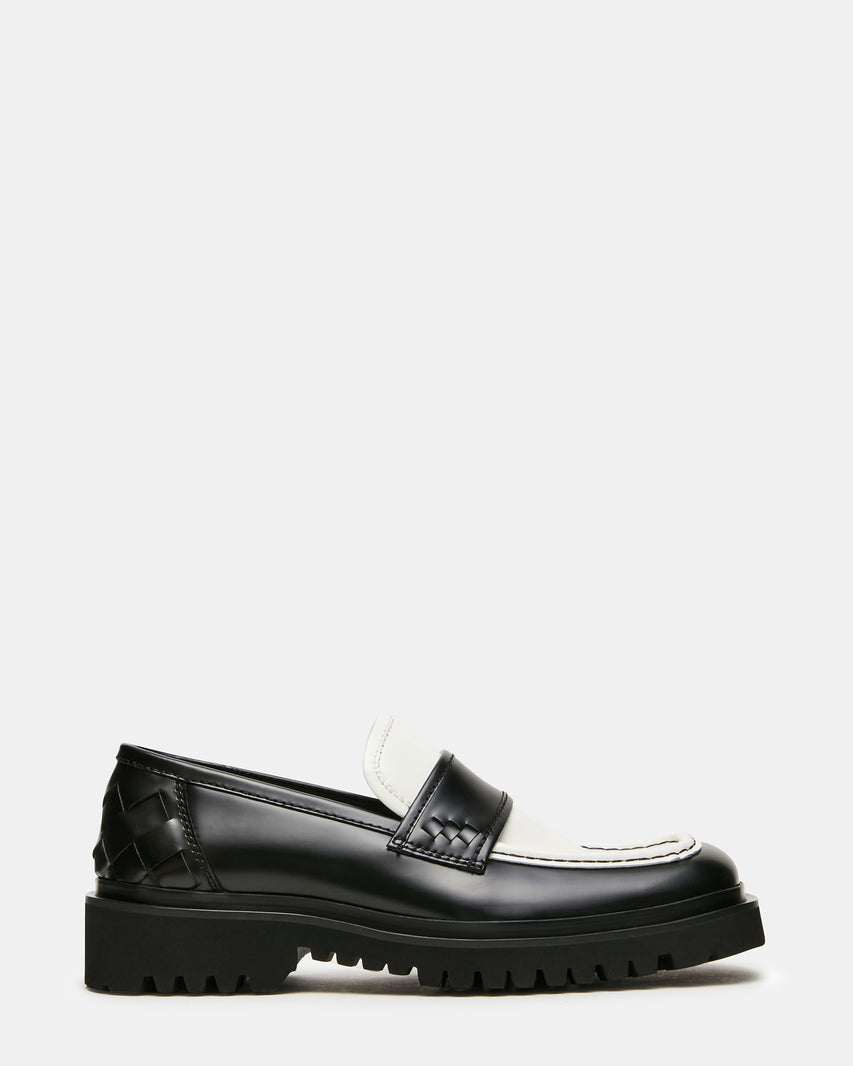 VINCENZO BLACK/WHITE LEATHER