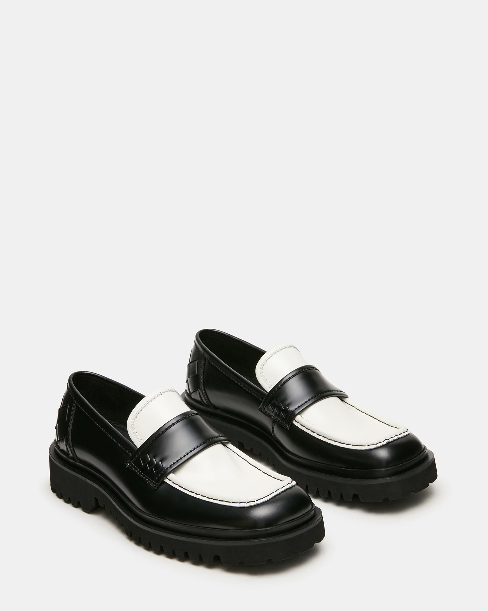 VINCENZO BLACK/WHITE LEATHER - view 2