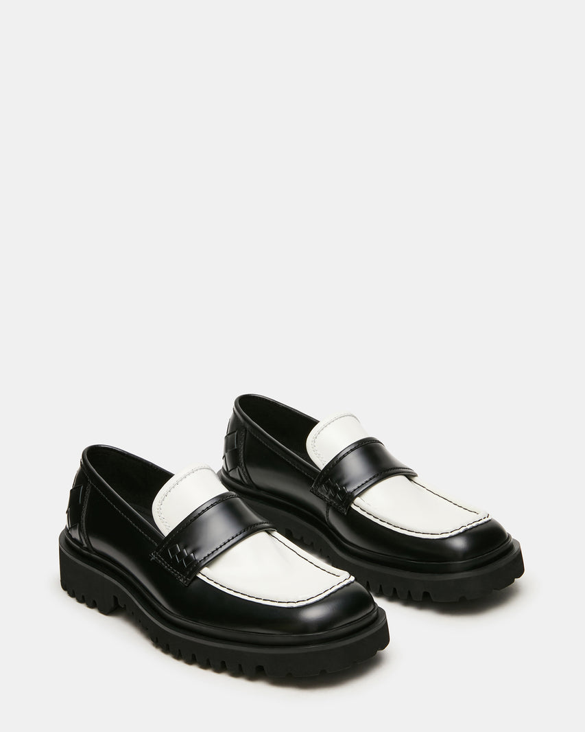 VINCENZO BLACK/WHITE LEATHER - view 2