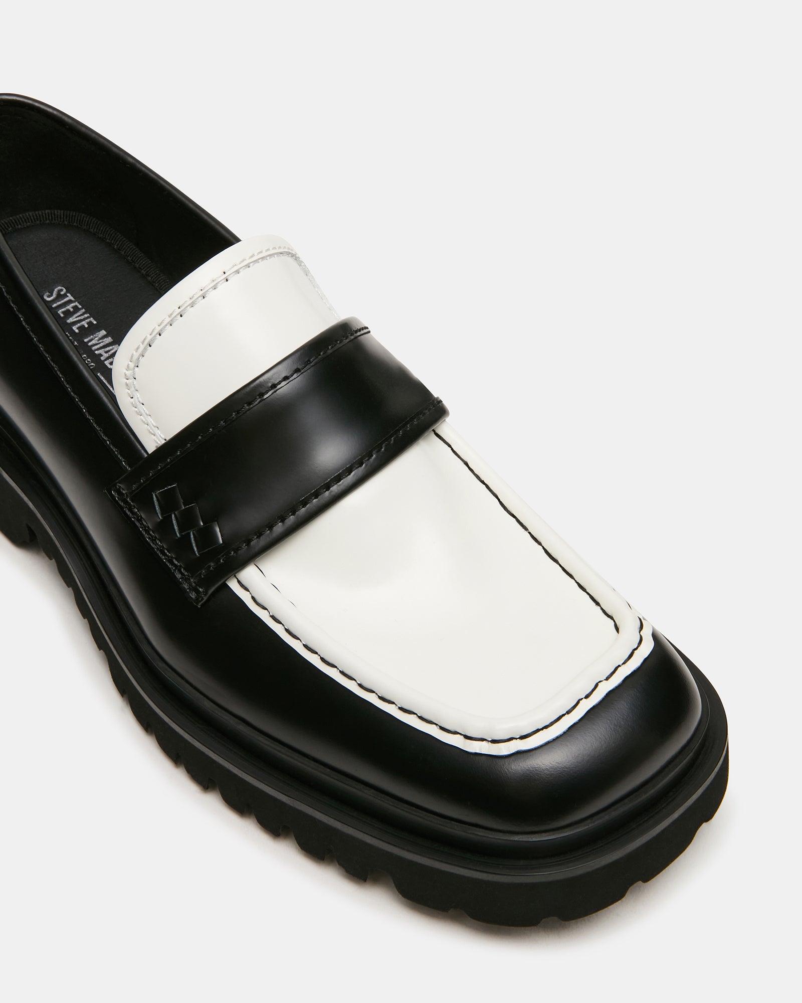 VINCENZO BLACK/WHITE LEATHER - view 3