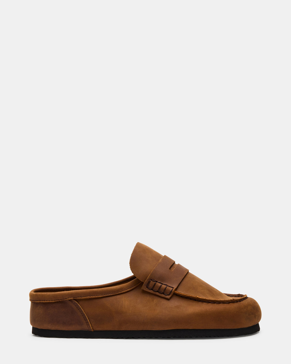 WYATT Brown Leather Slip-On Clog Men's Casual | Steve Madden