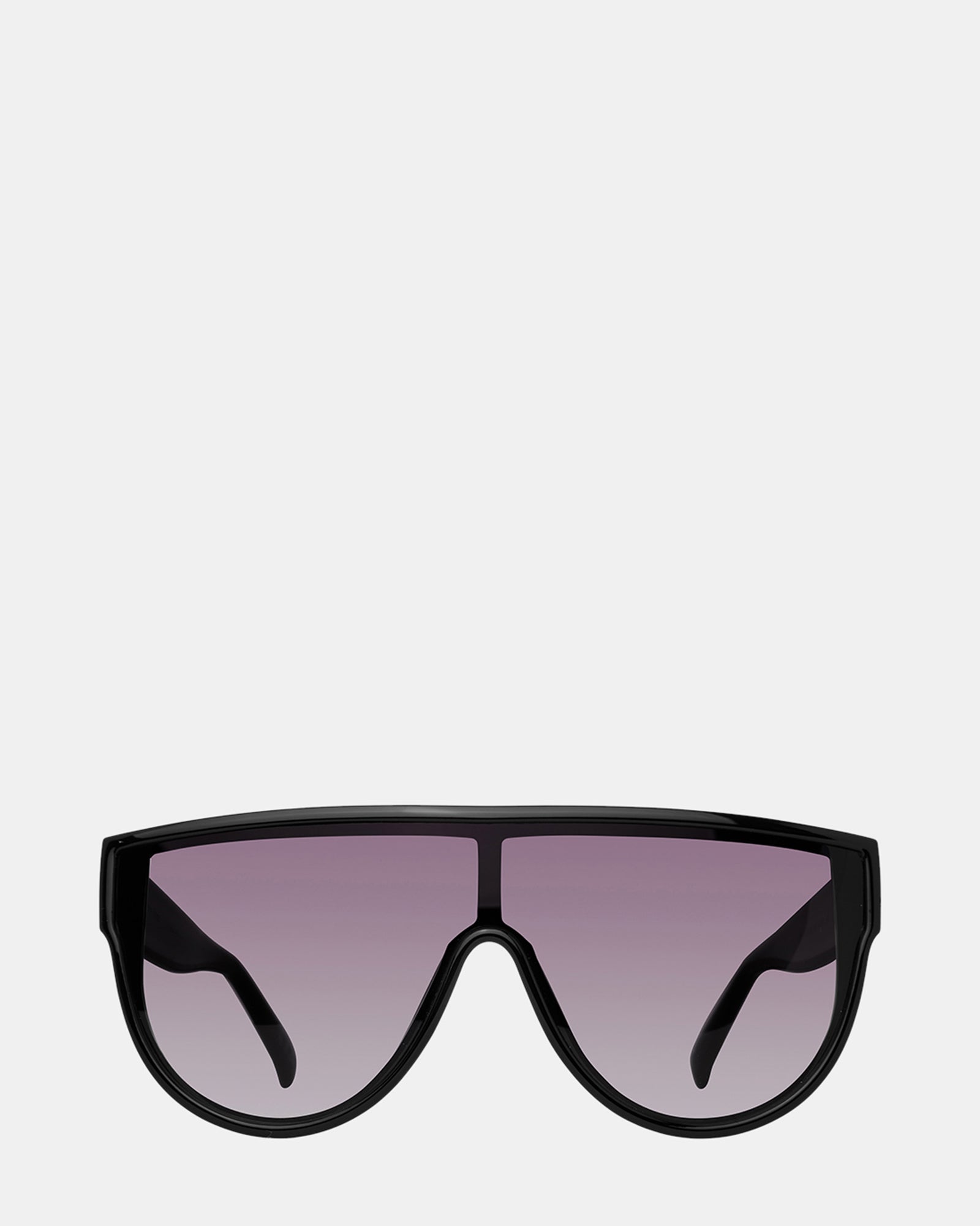 Women's Block Lens Flat Top Shield Sunglasses