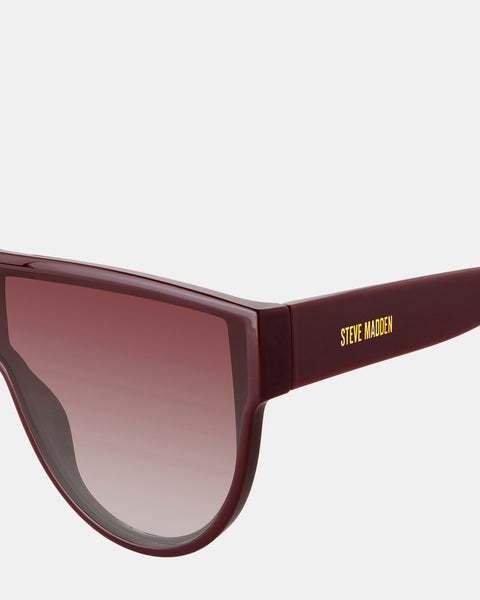 NIGEL Burgundy Flat Top Sunglasses  Women's Sunglasses – Steve Madden