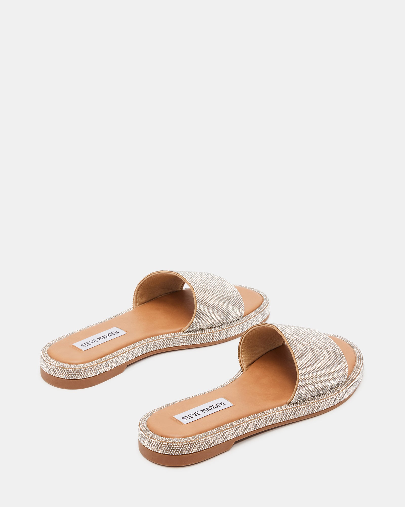 Silver Rhinestone Slide Sandals Madden Girl Bling Sandals Steve