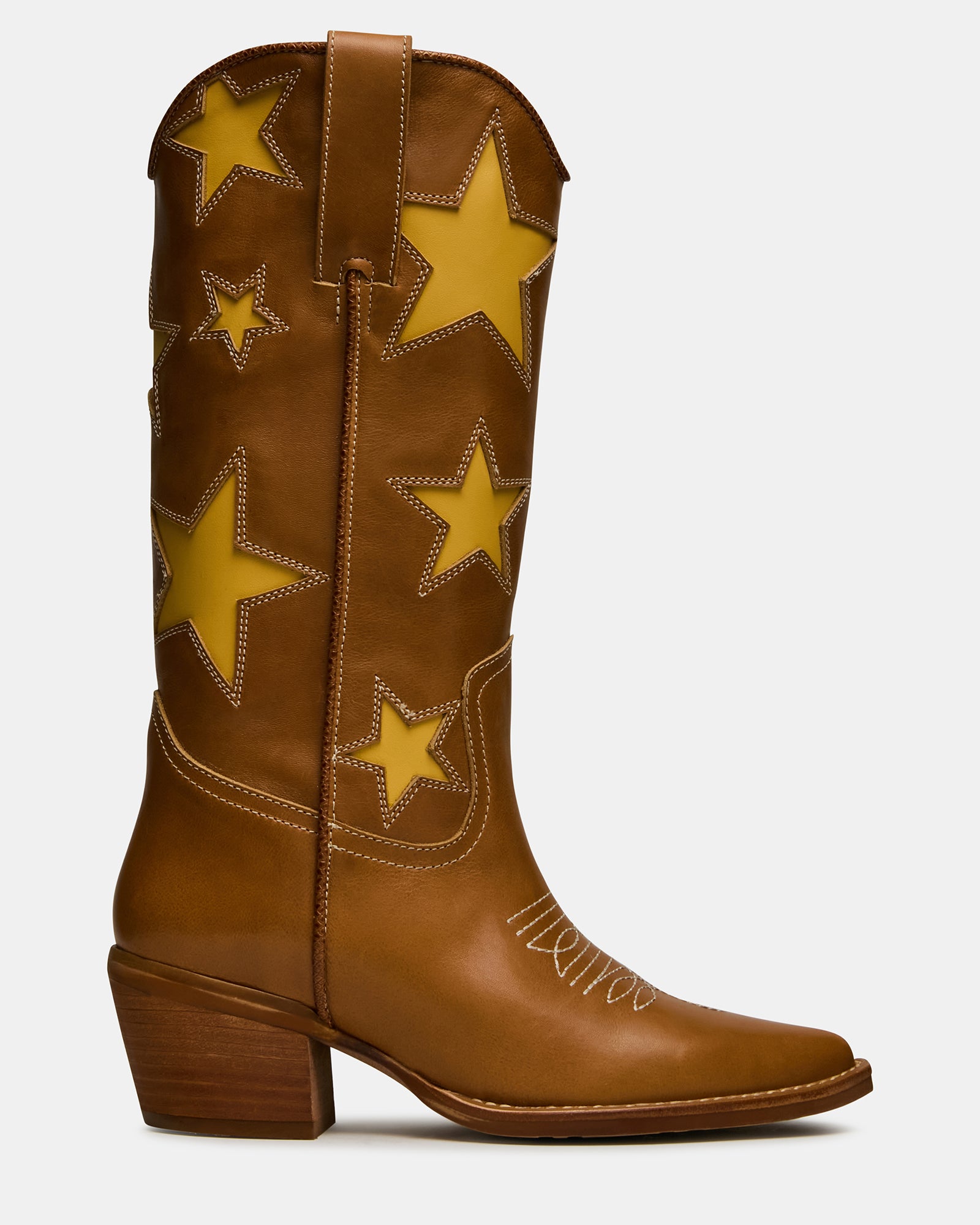 ALBANY Star Tan Multi Pointed-Toe Women's Western Boot | Steve Madden