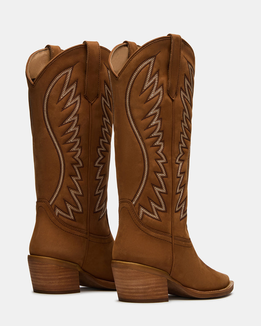 ALBANY STITCH COGNAC SUEDE