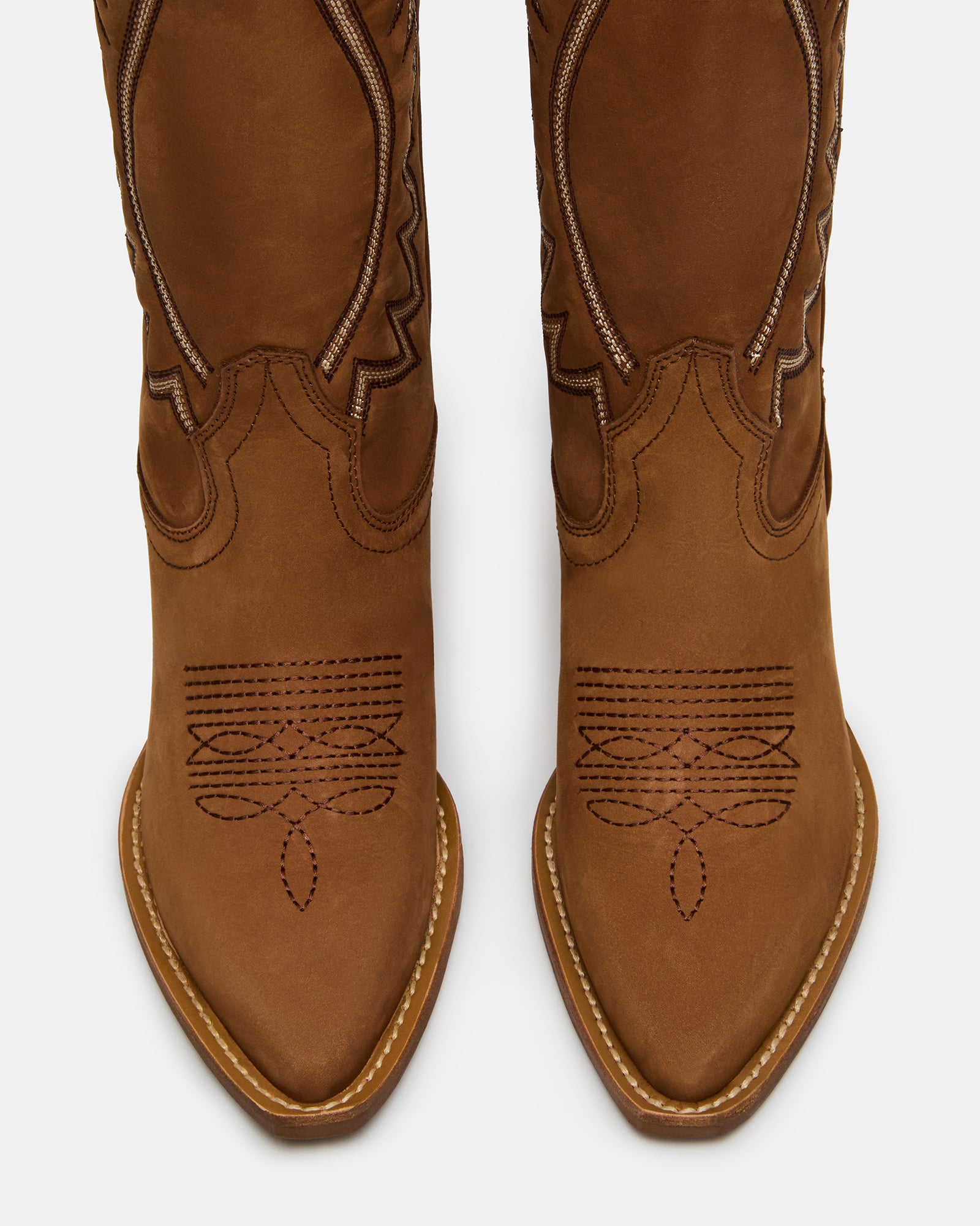 ALBANY STITCH COGNAC SUEDE