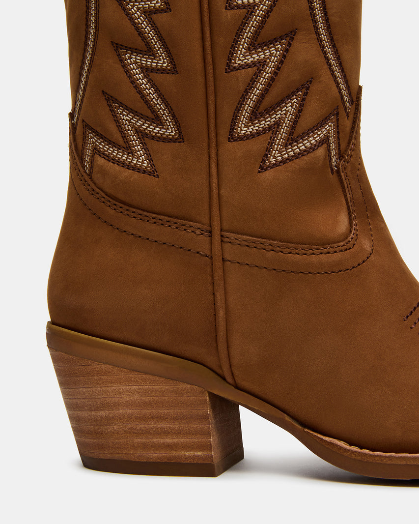 ALBANY STITCH COGNAC SUEDE