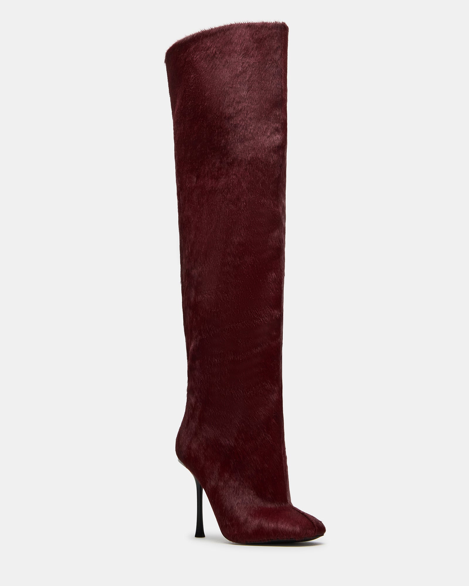 ALLURING Red Over-The-Knee Square-Toe Heeled Women's Boot – Steve Madden