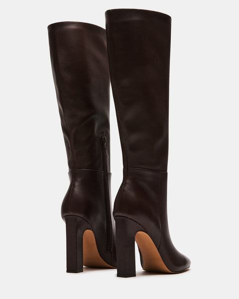 ARCHERS BROWN LEATHER WIDE CALF