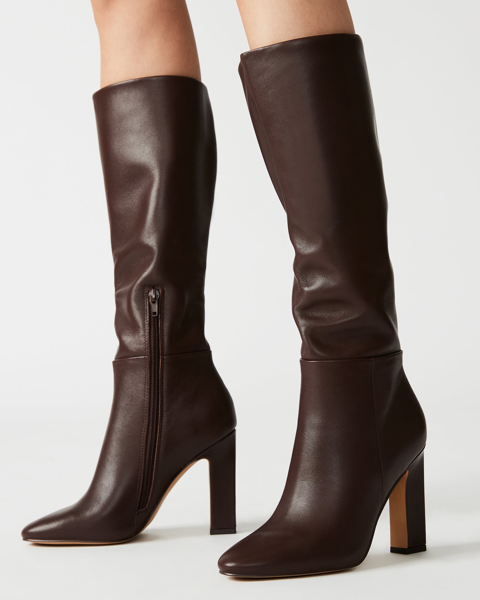 ARCHERS Brown Leather Knee High Boot | Women's Boots – Steve Madden