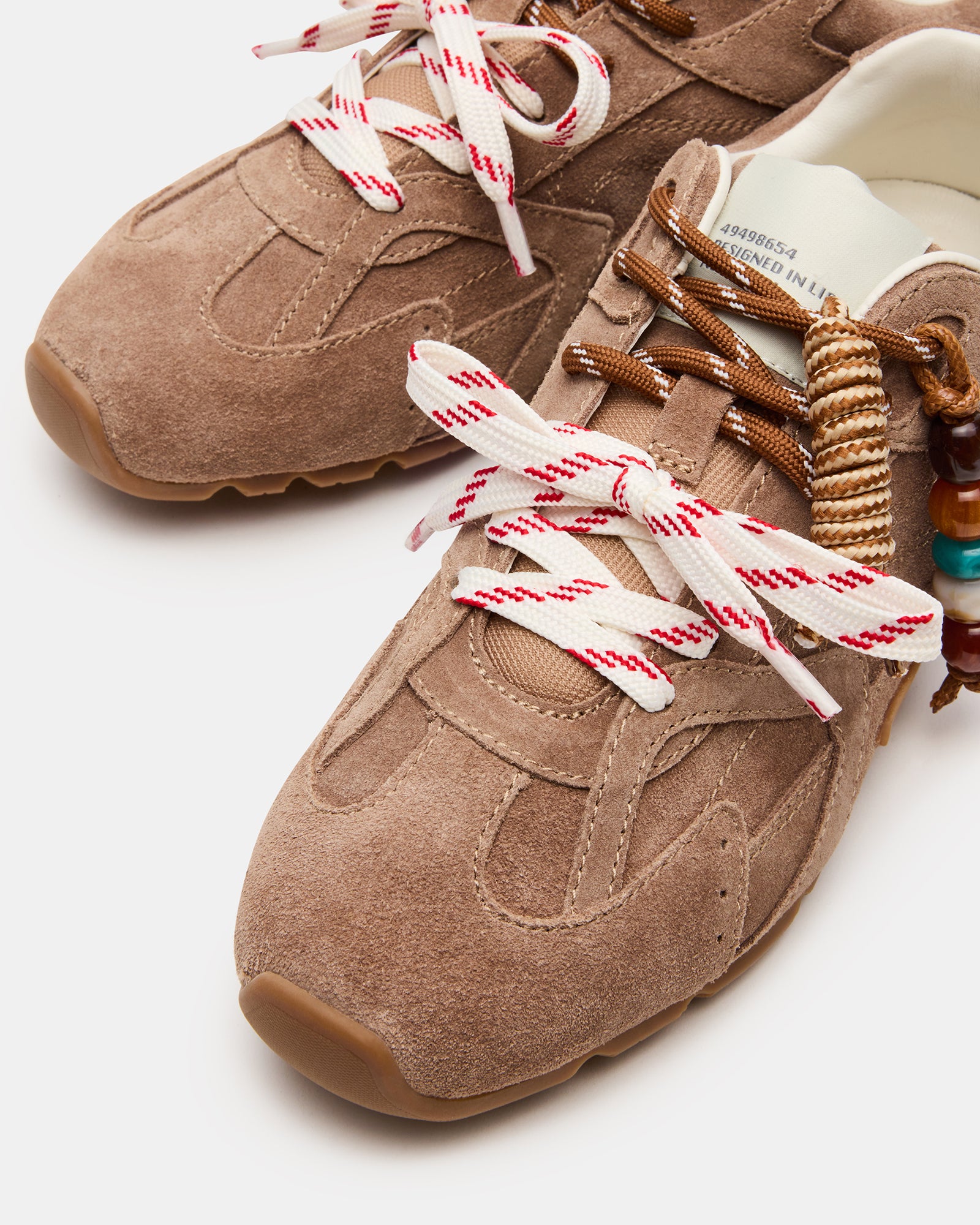 AZIEL Charm Taupe Suede Low-Top Lace-Up Women's Sneakers – Steve Madden