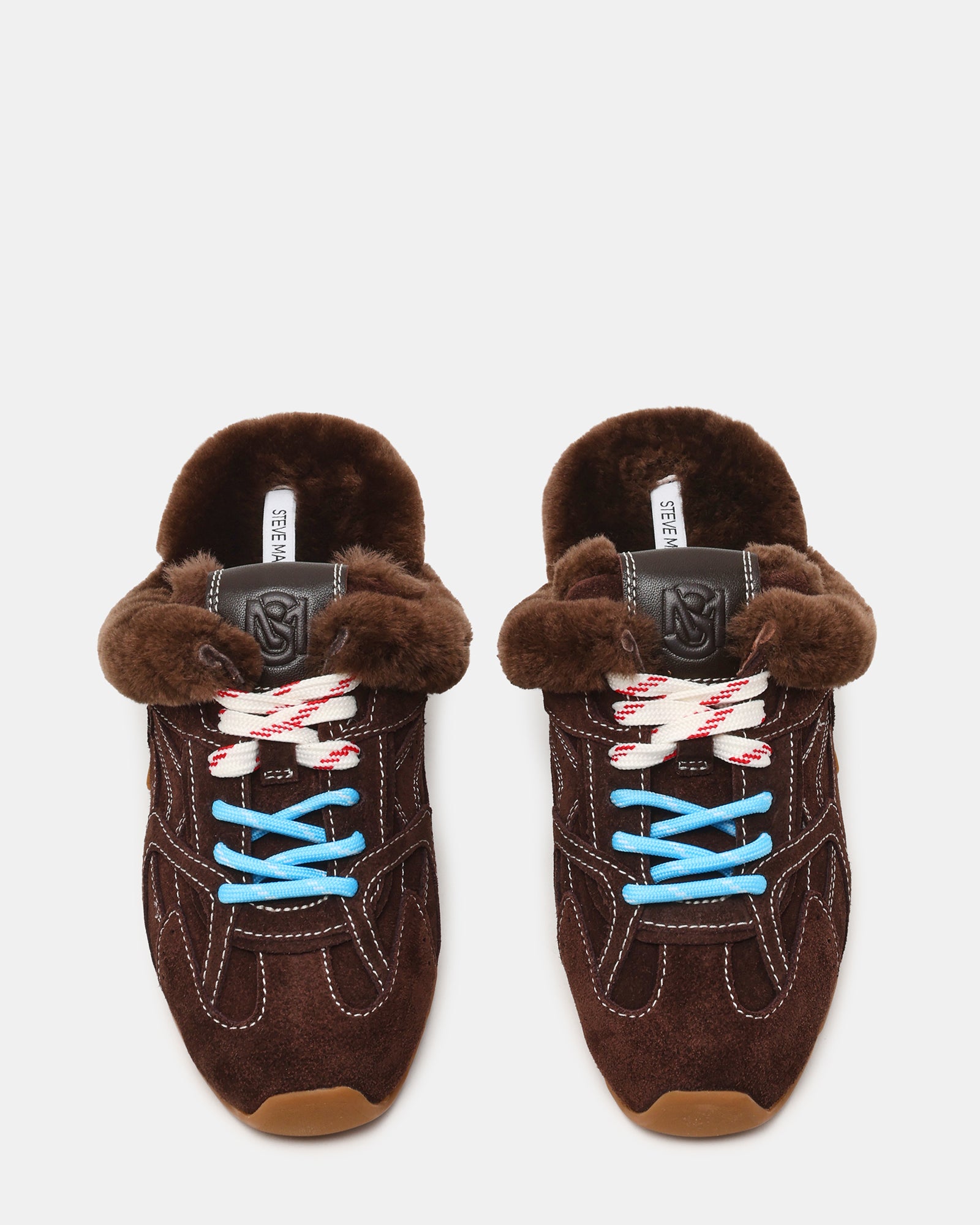 AZIEL MULE FAUX FUR CHOCOLATE BROWN SUEDE - view 4