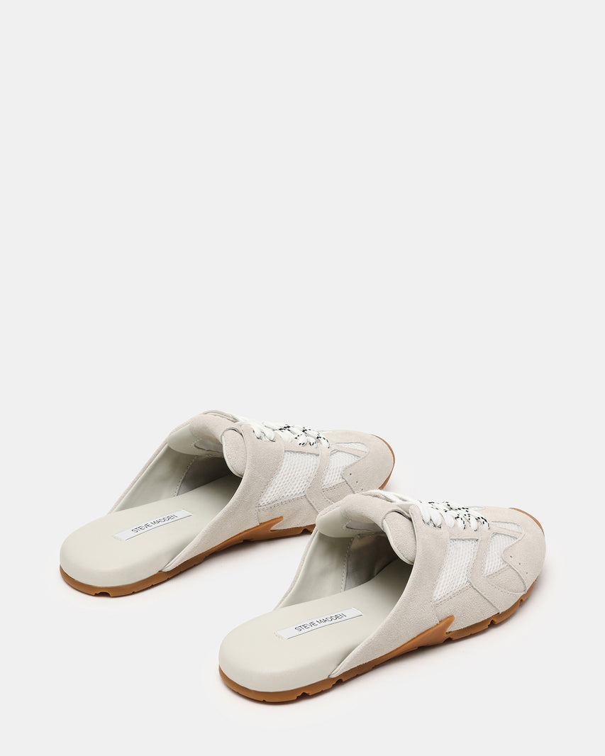 AZIEL MULE WHITE SUEDE