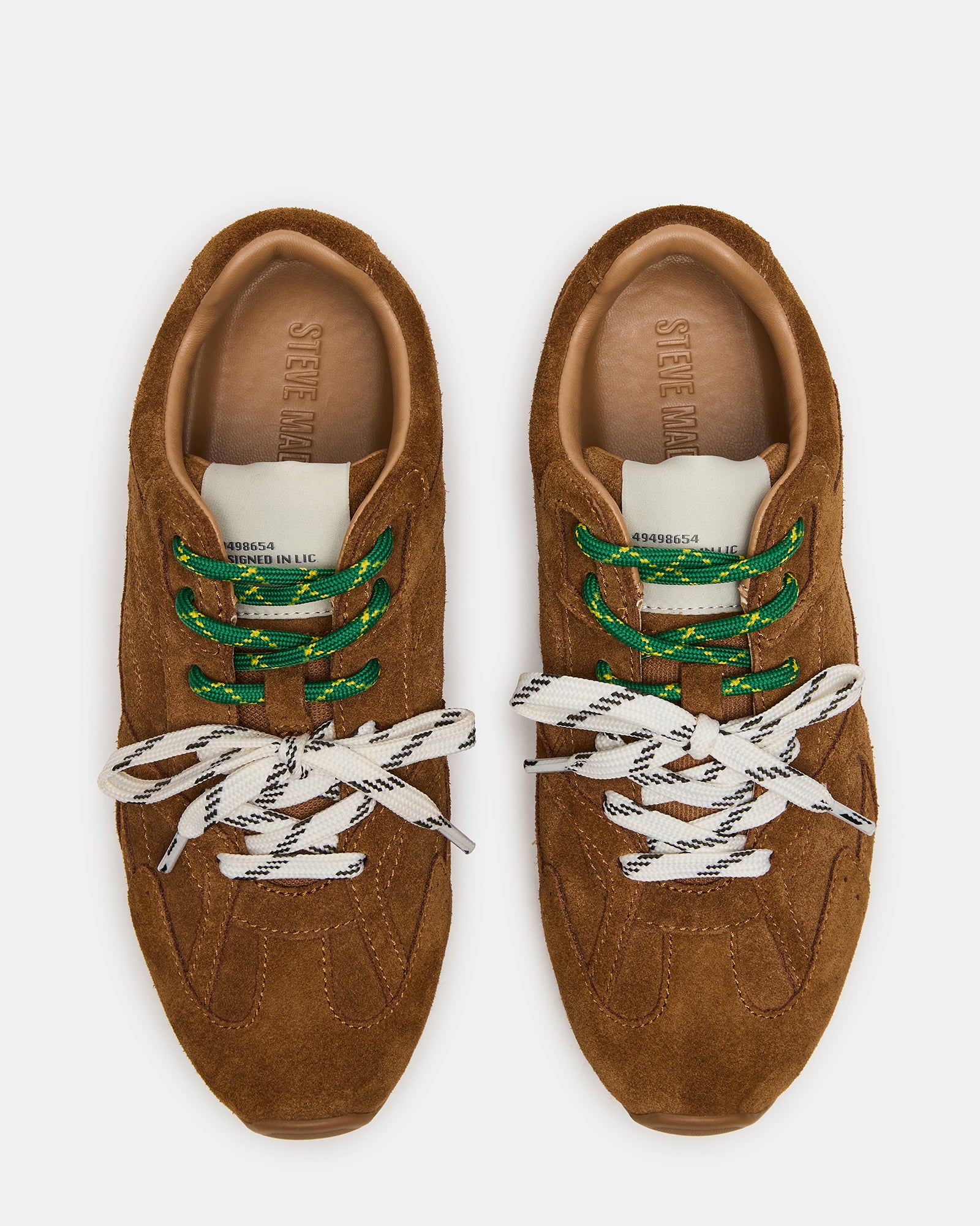 AZIEL Camel Suede Low-Top Lace-Up Women's Sneakers – Steve Madden