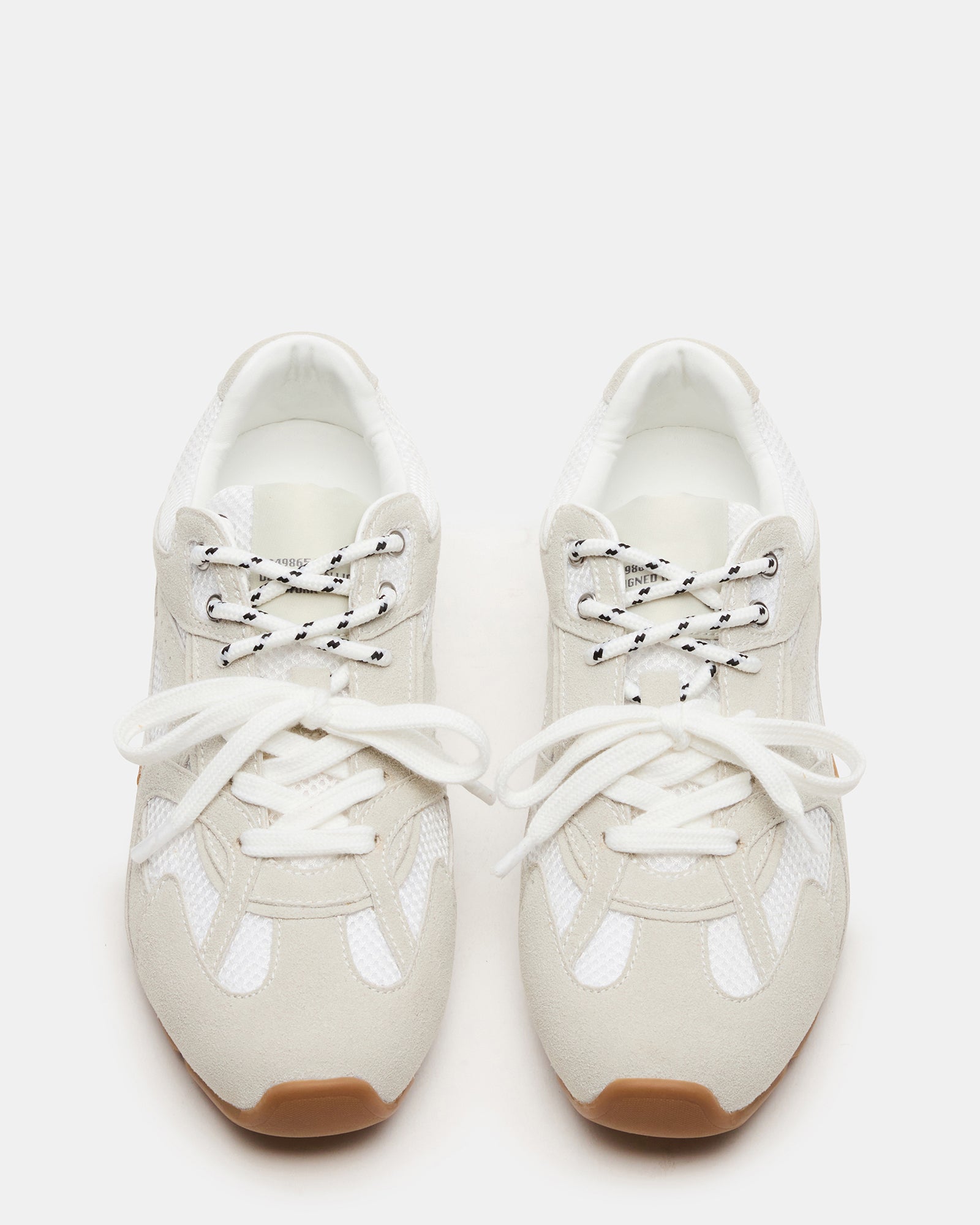 AZIEL White Low-Top Lace-Up Women's Sneakers – Steve Madden