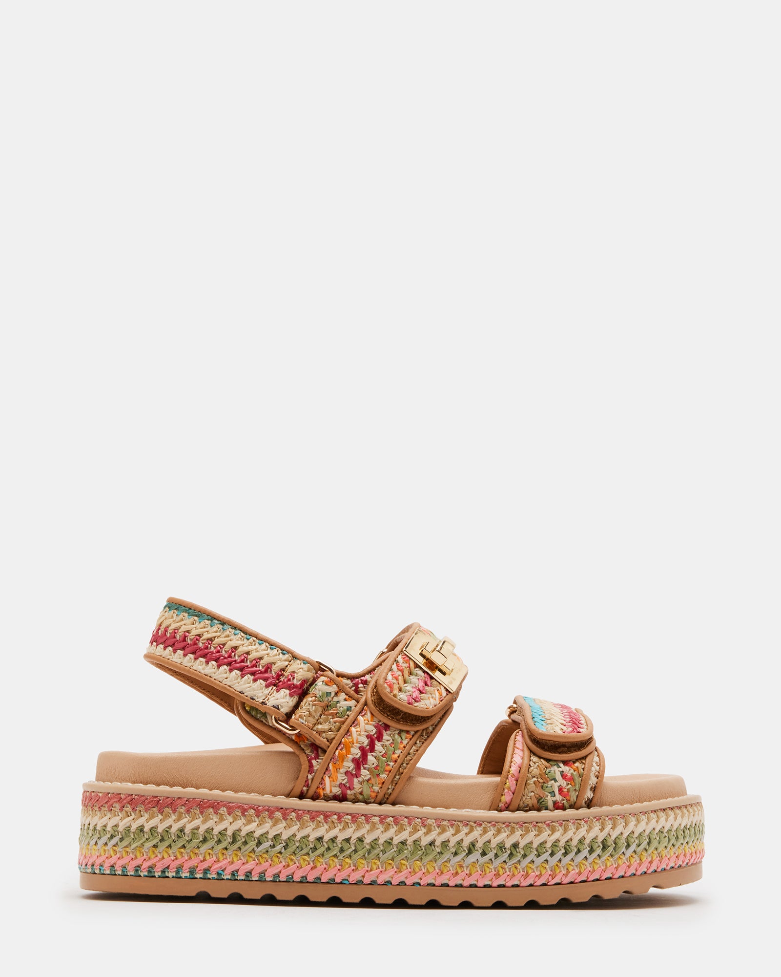BIGMONA Multi Raffia Platform Sandal | Women's Sandals
