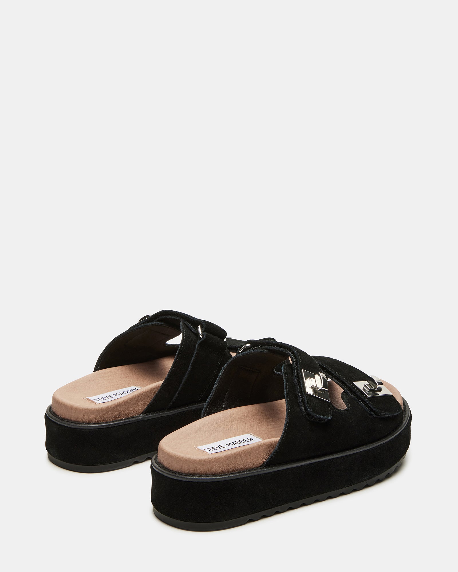 Outfit Steve Madden Sliders BIGSCHMONA Black/Black Suede Women's
